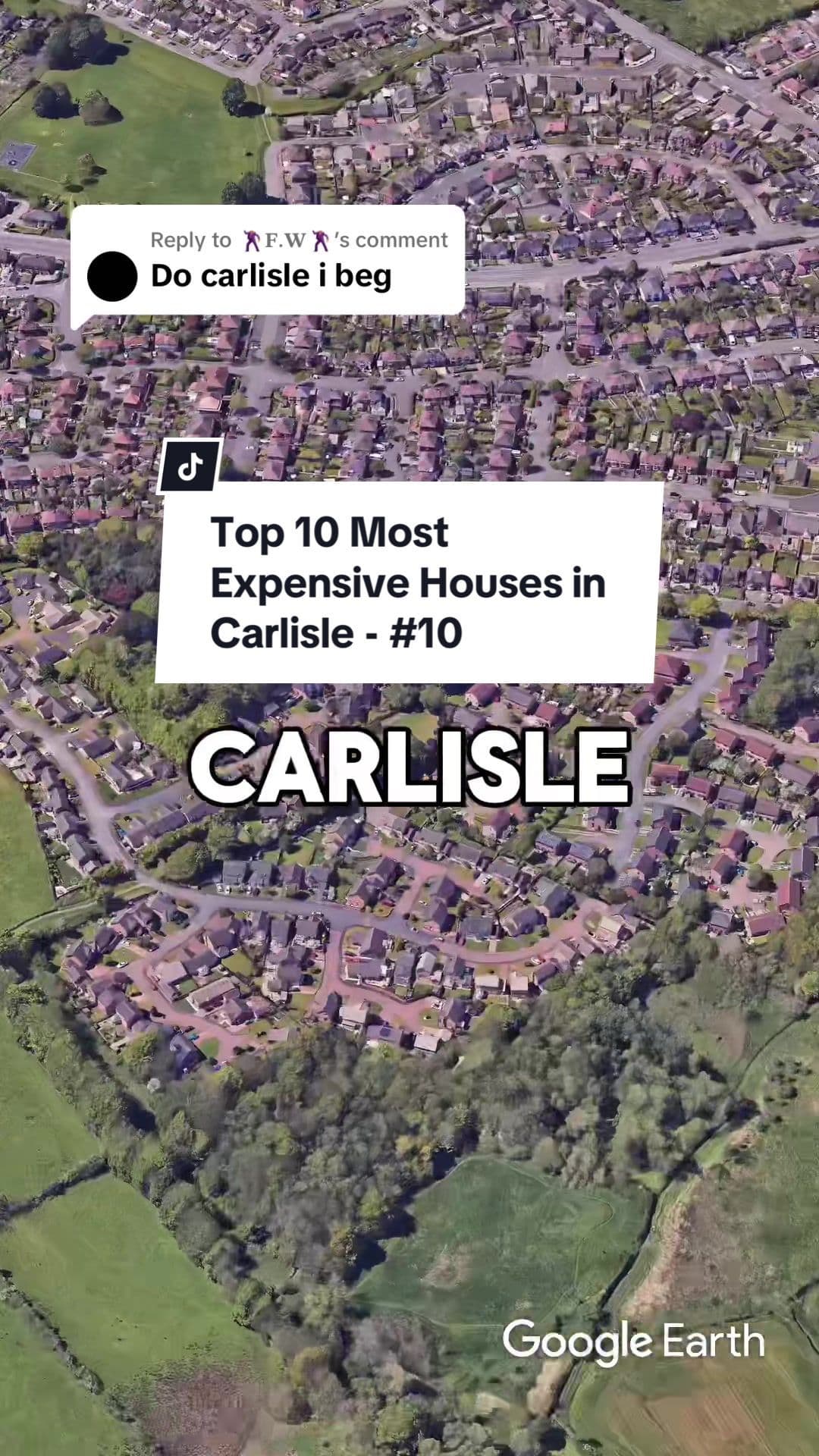 Replying to @🕺𝐅.𝐖🕺  Top 10 most EXPENSIVE houses in Carlisle 💰 You ask… we deliver 😉 At number 10, we start off a lot lower than our previous locations at an even £500,000 🏡 Given the low start, what are your guesses for the top spot? 👀 (As per Rightmove 2024)  #estateagent #estateagency #estateagentsuk #property #luxuryhomes #socialmediaagency #socialmedia #top10 #topten #carlisle #carlislehomes 