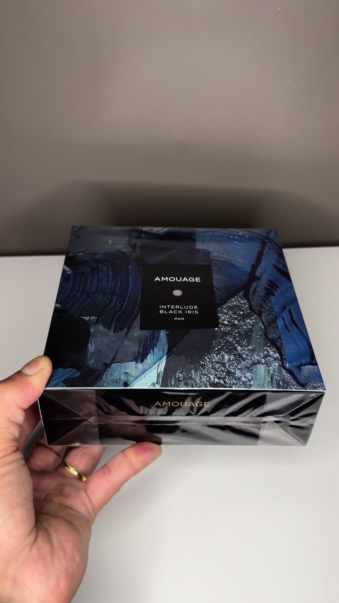 Fav ✨ From Amouage ✨ Interlude Black Iris 🧍🏻‍♂️  Banger ! #amouage #interludeblackiris #fragrancetiktok #parfumdeniche #unboxing 