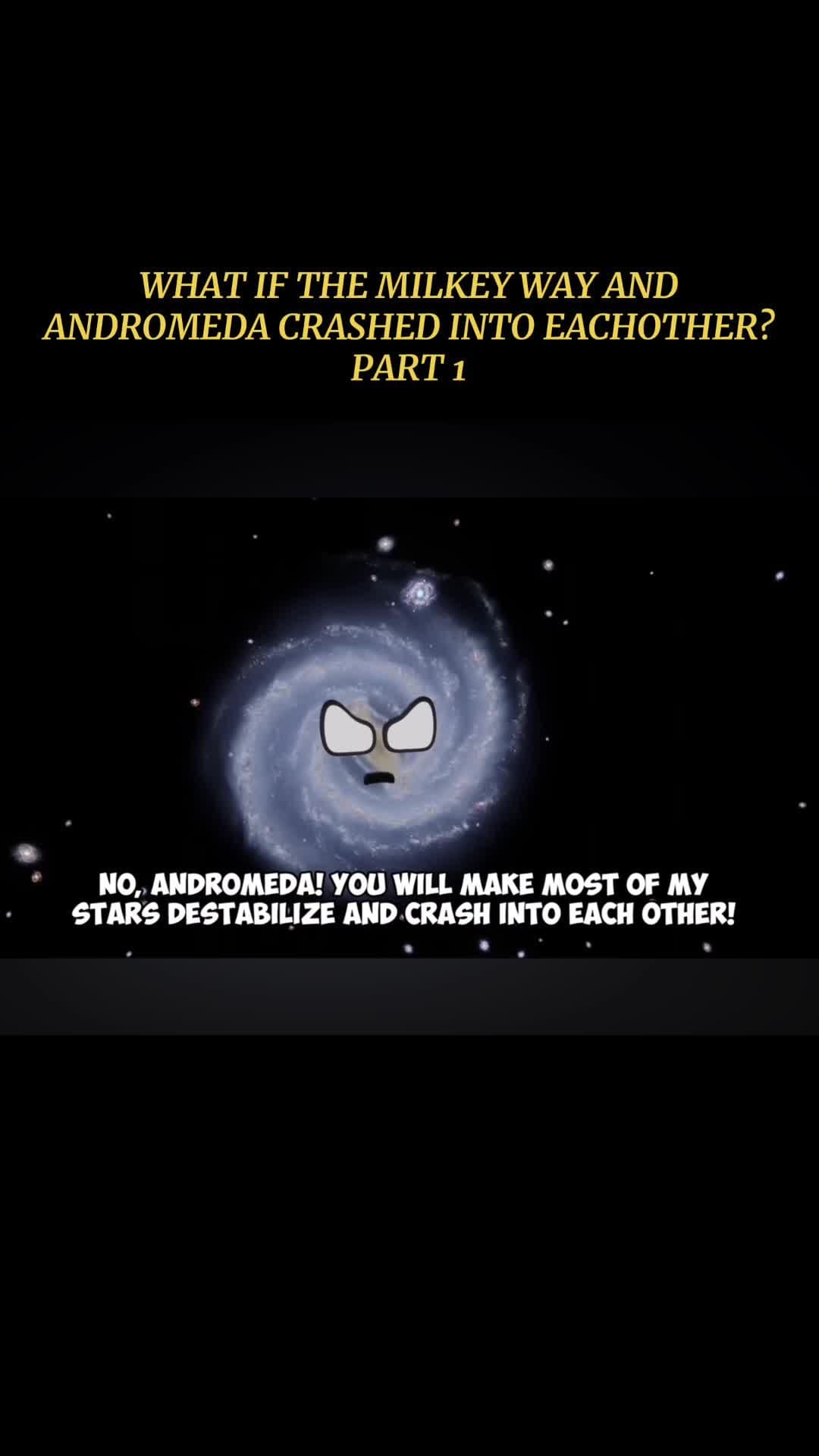 What if the milkeyway and andromeda crashed into eachother? Part 1 #solarspheres #fyp #foryou #galaxy #milkeyway 