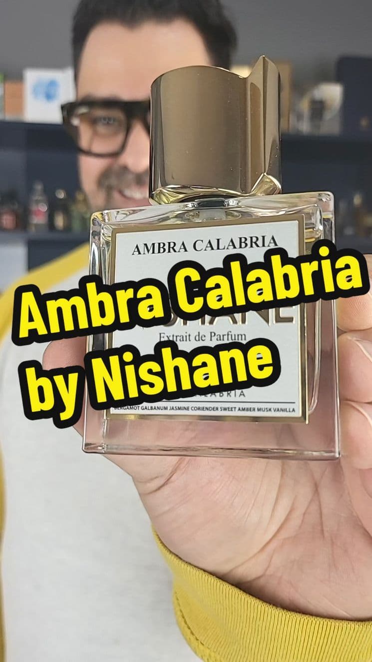 Scent of the Day is Ambra Calabria by Nishane.  Bergamot and amber are the one two punch but the greens surprise you a bit here as a high secondary note.  Available at fragflex.com with coupon code TFG10 to receive 10% off sitewide.  #scentoftheday #fragrancetiktok #cologne #fyp #foryou #sotd #perfumetiktok #youtubers #fragrance #robes08 #nishane #ambracalabria @nishaneperfume 