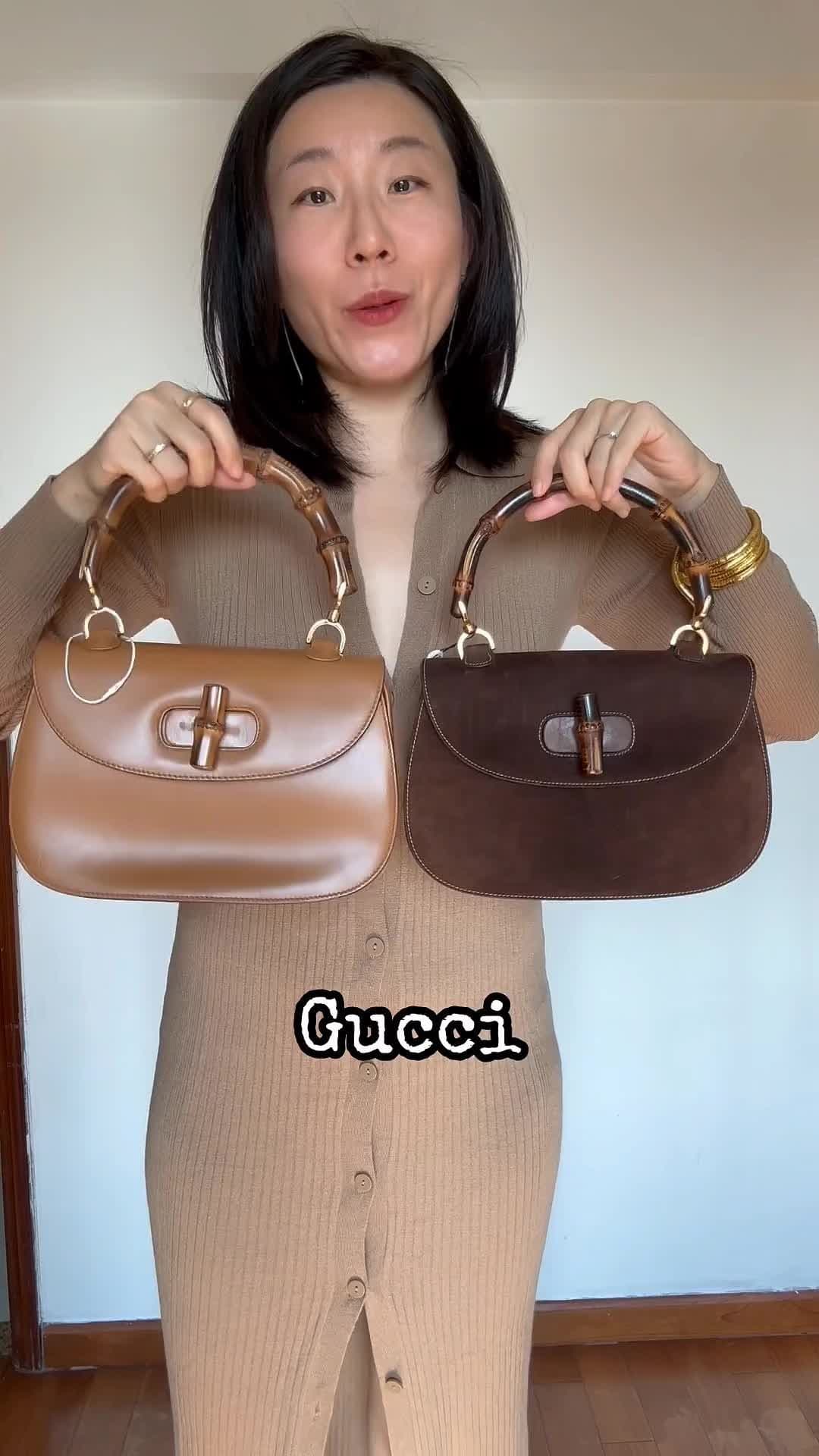 The Gucci bamboo 1947 was reissued and it looks exactly like the vintage model. Do yourself and your wallet a favor and buy a vintages 😎 🌿👜 #Gucci #FashionRevival #Bamboo1947 #LuxuryStyle #IconicDesign #ChicEssentials