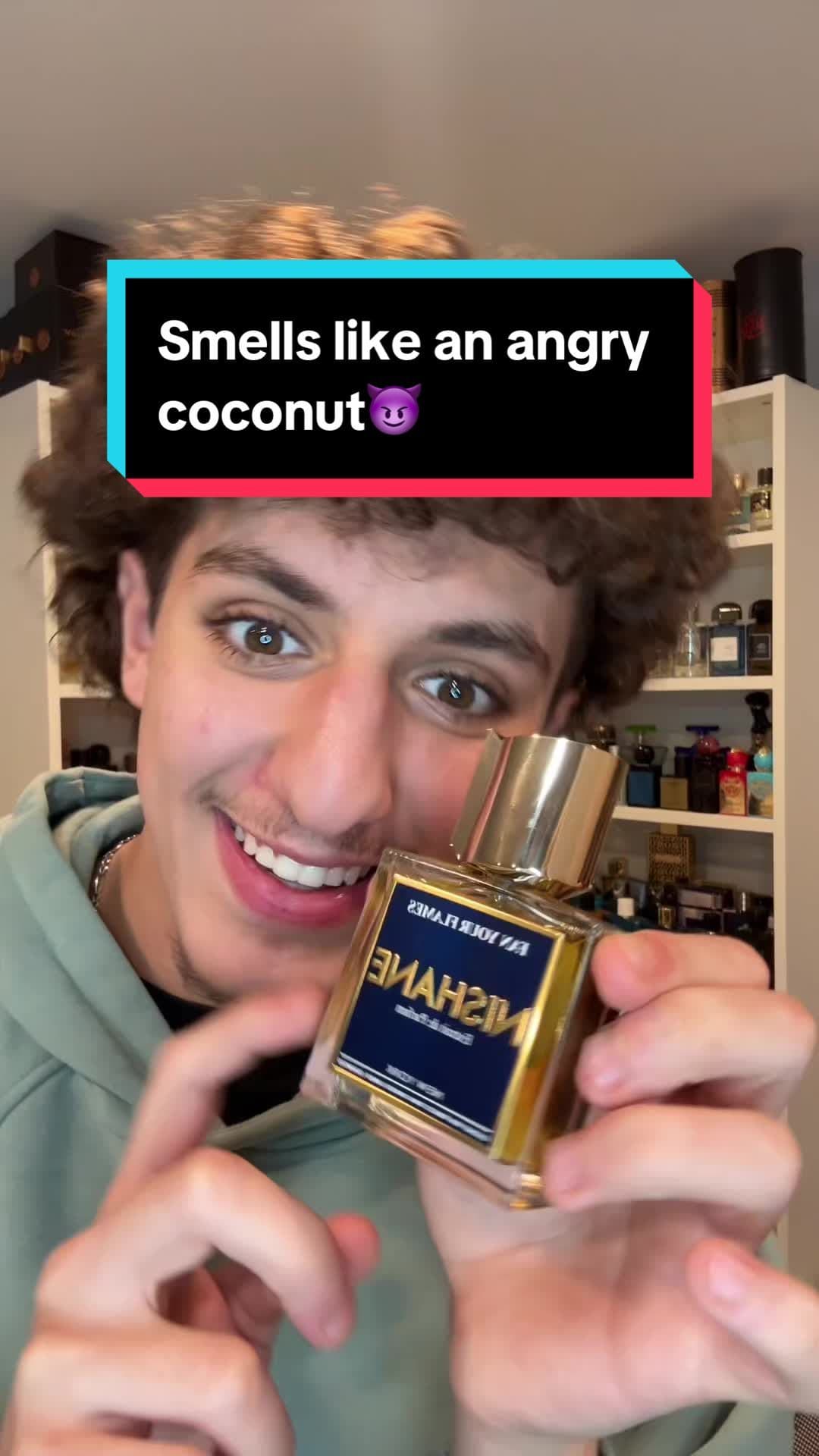 Smells like an angry coconut😈#cologneking #fragrance #cologne #fragranceknowledge #jermeyfragrance #fragrancereview #atomizer #asmr #overspray #fragranceoftheday #nishane #nishanefanyourflames 