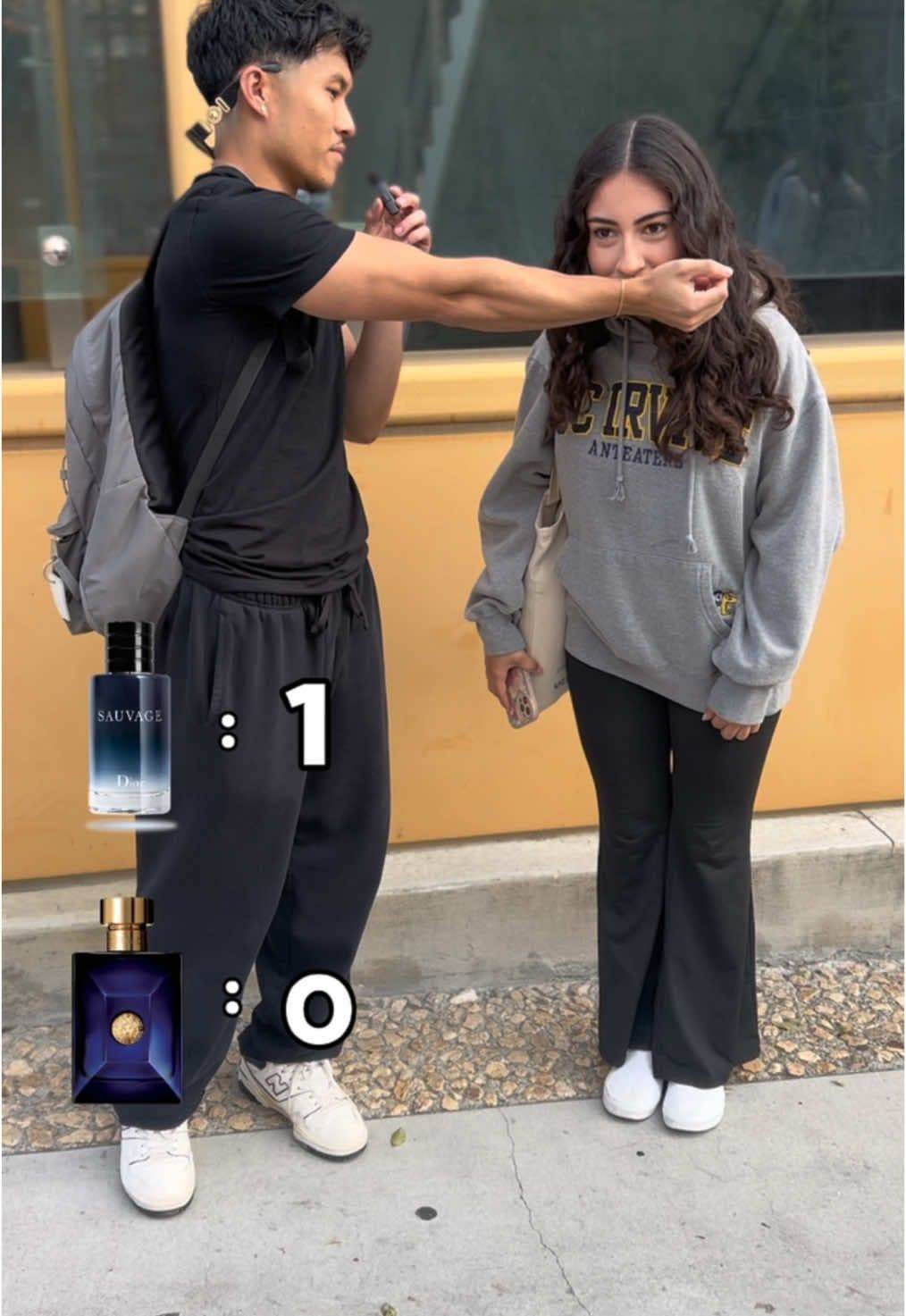 Dior Sauvage vs Versace Dylan Blue Public Interviews #fragrance #mensfragrance #fragrancetiktok #publicinterview #interview #diorsauvage #dior #versace #versacedylanblue #fragrancebattle #uci #ucirvine #universityofcaliforniairvine #universityofcalifornia 