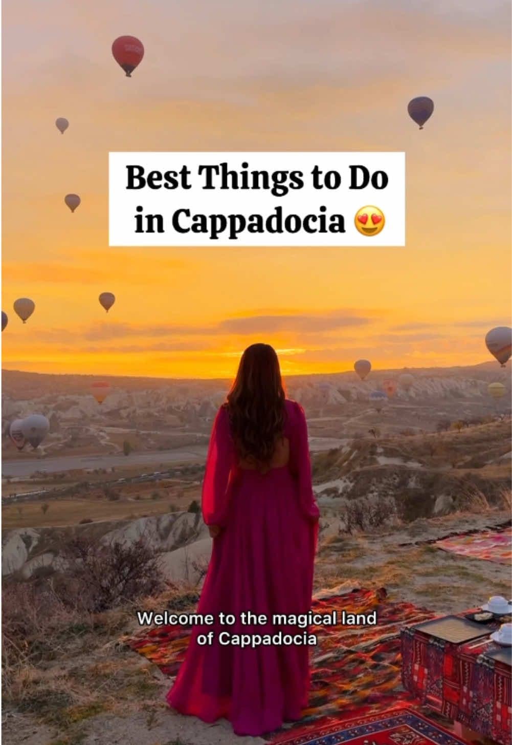 Here are the best things to do in Cappadocia 😍 Cappadocia is made famous by its hot air balloons but there’s so much more to do in Cappadocia than the balloons! Save this for your trip to Cappadocia 🇹🇷⁣ ⁣ #cappadocia #cappadociaturkey #turkiye #bucketlist #kapadokya  ⁣ Best things to do in Cappadocia | Cappadocia | Cappadocia Travel Guide
