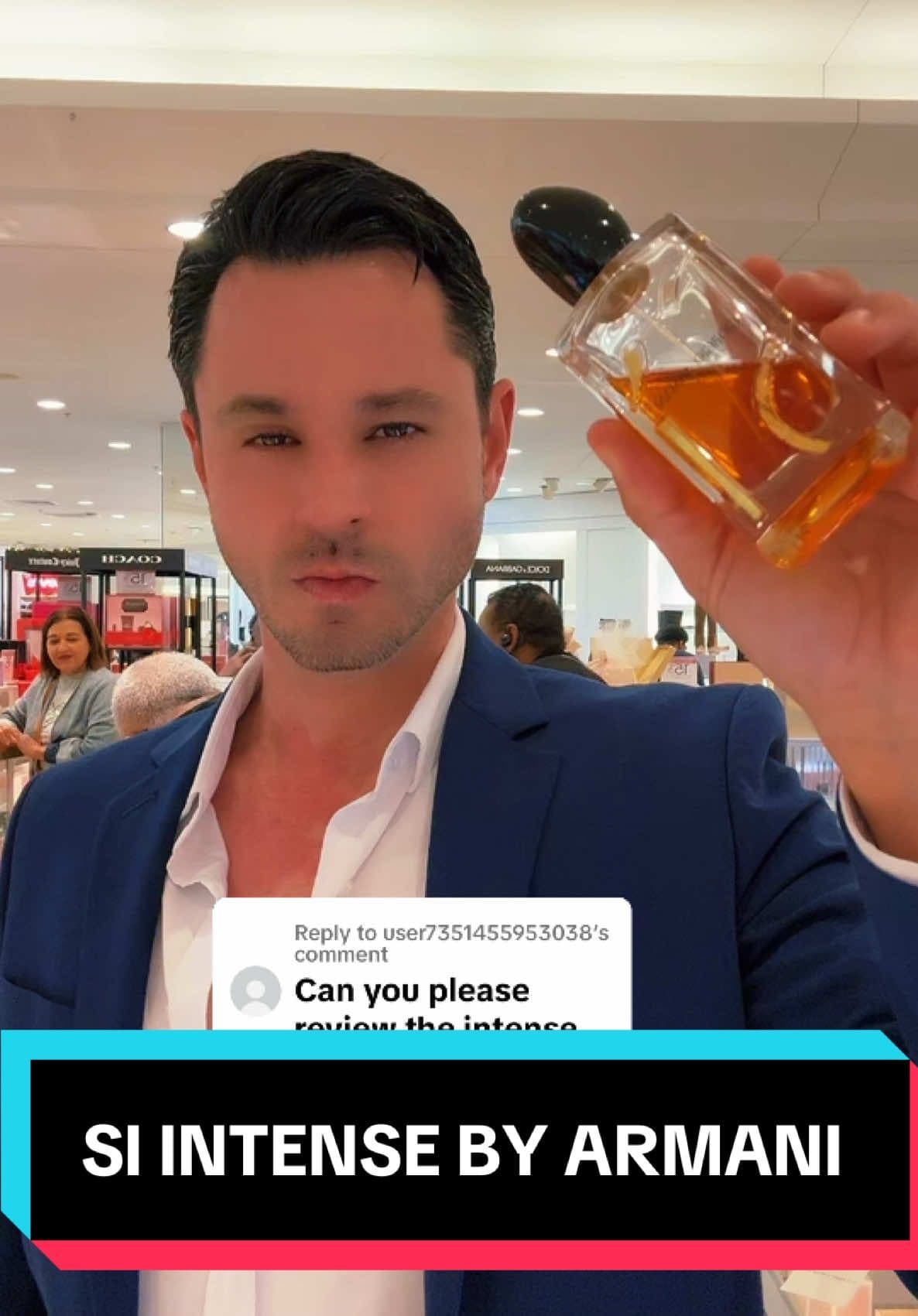Replying to @user7351455953038 SI INTENSE BY ARMANI #fragrancetiktok #fragrancetok #perfumetiktok #perfumetok #women #girls #ladies #fyp 