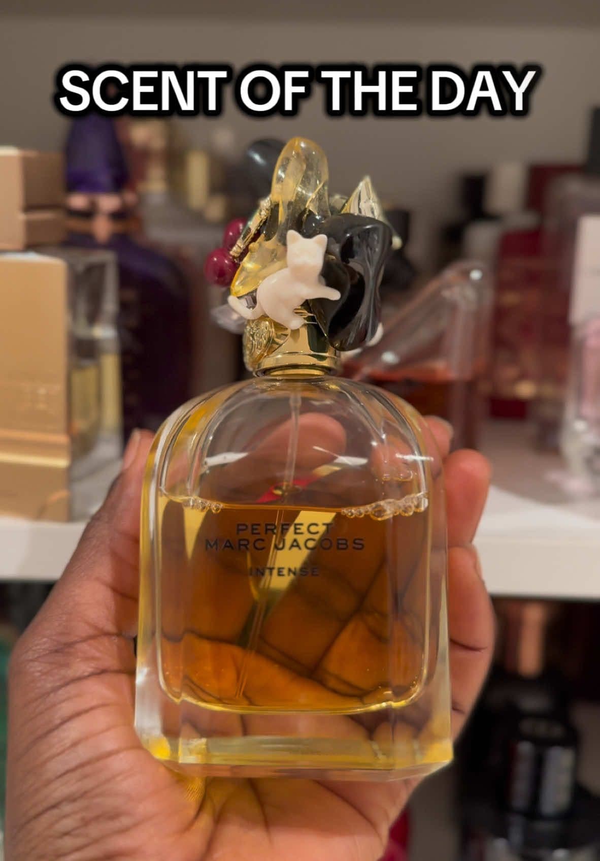SOTD is Perfect intense by Marc Jacob. A 10 over 10 for real. What is your SOTD? #fragrancetiktok #perfume #perfumetiktok #sotd 