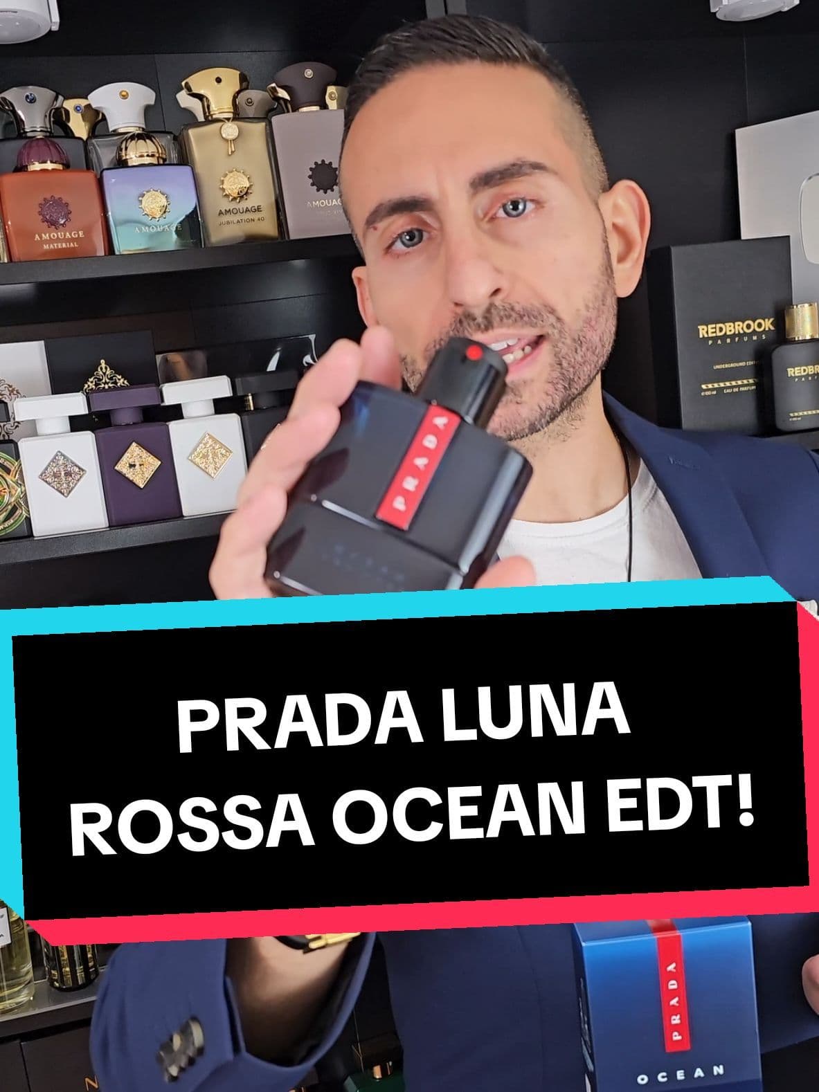 Prada Luna Rossa Ocean Eau de Toilette fragrance review! #perfumetiktok #redolessence #perfume #fragrance #fragrancetiktok 