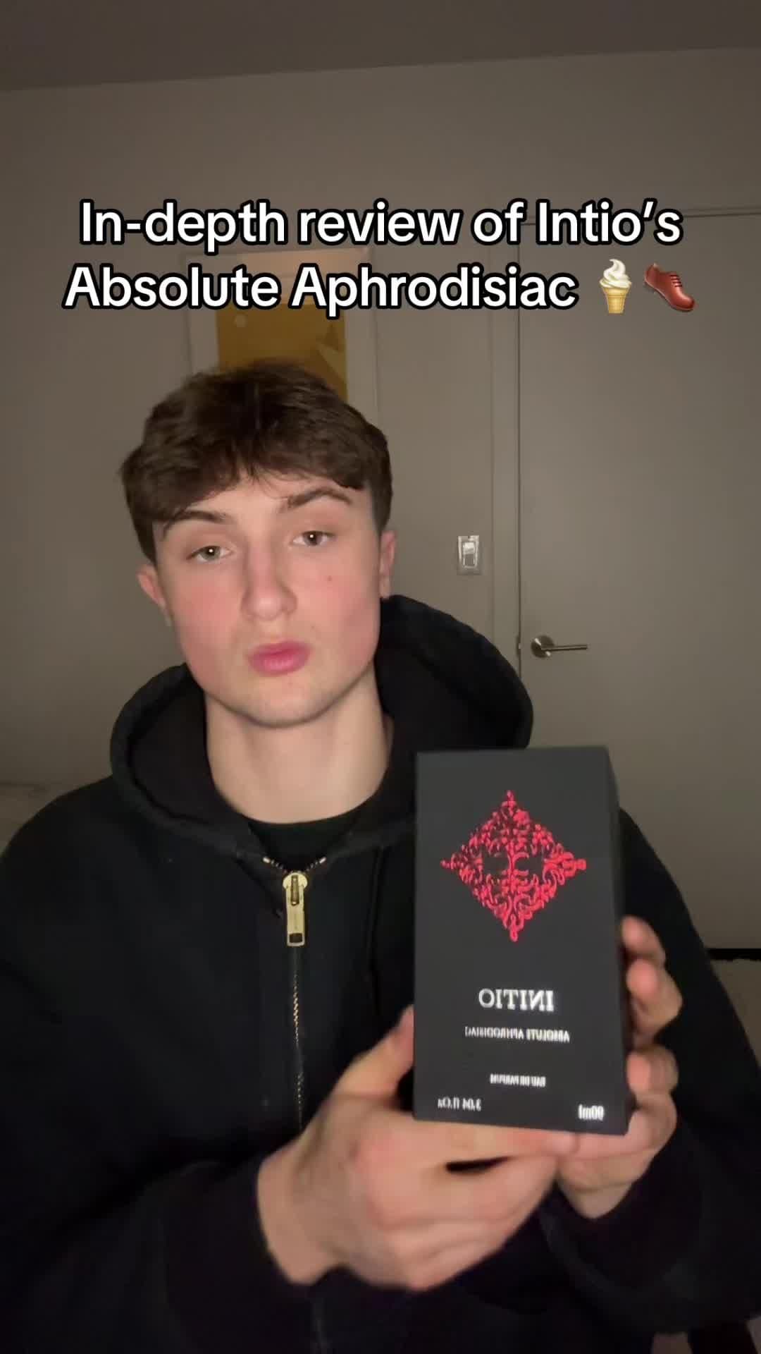 Here are my thoughts on Intio’s Absolute Aphrodisiac‼️🍦 Let me know what your thoughts are in the comments and happy new year yall 😁😁 #intio #absoluteaphrodesiac #sideeffect #intiosideeffect #cologne #colognereview #fragrancetok #fragrancetiktok #cologneformen #fragranceunboxing #bestcolognes 