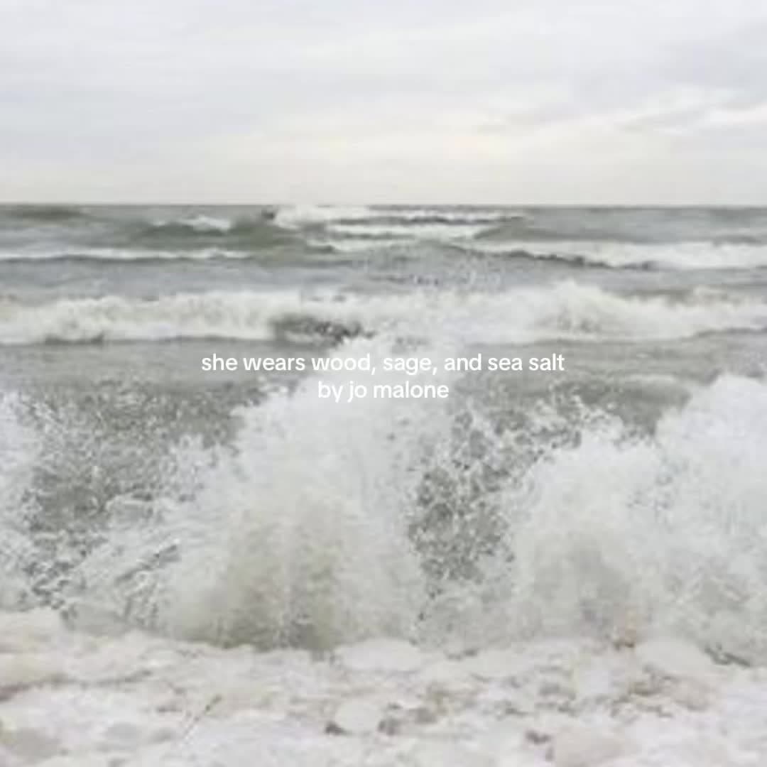 she wears wood, sage, and sea salt by jo malone — imo this smells like an afternoon out on the sea followed by a countryside brunch | #fragrance #fragrancetiktok #jomalone #fyp #moodboard 