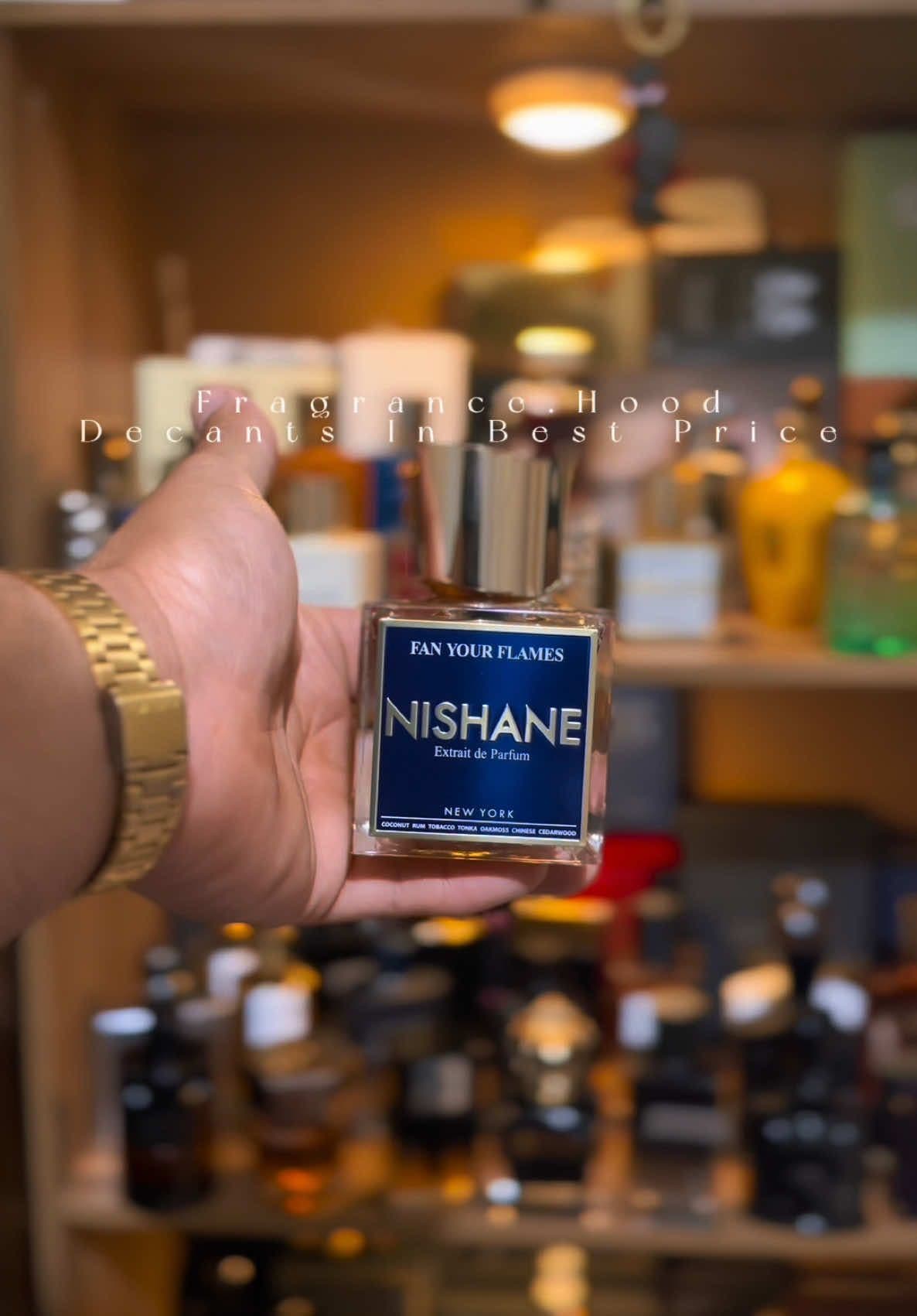 Nishane Fan Your Flames 🔥 very unique unisex fragrance with notes of coconut,rum,tonka bean,tobacco,oak moss,cedar wood. This is cheerful party fun fragrance. Try it when you going out at night with your friends for party or in bars going to have rum and cocktails. #perfume #perfumetiktok #fragrancetiktok #perfumetok #fragrance #niche #nishane #newzealand #beauty #fyp #unboxing #video #tiktok #nz #love #foryou #meme #trending 
