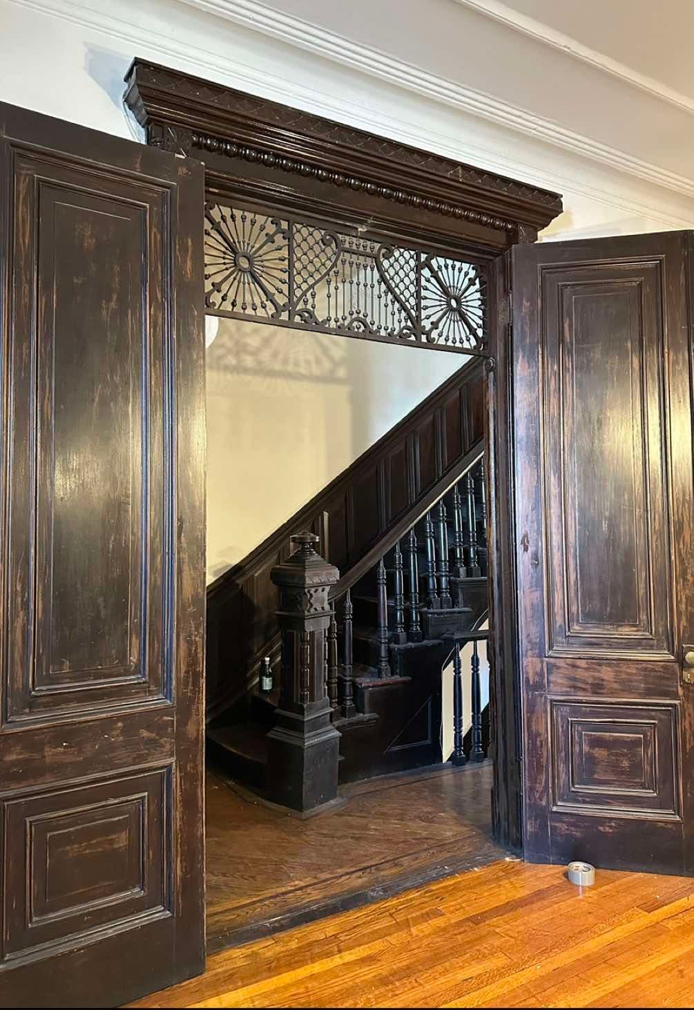 We really are searching for the thrill of #originalwood. Lucky for us, #SavingSusanna had no shortage. #woodstripping #restoration #renovation #design #oldhome #historichome #fyp 