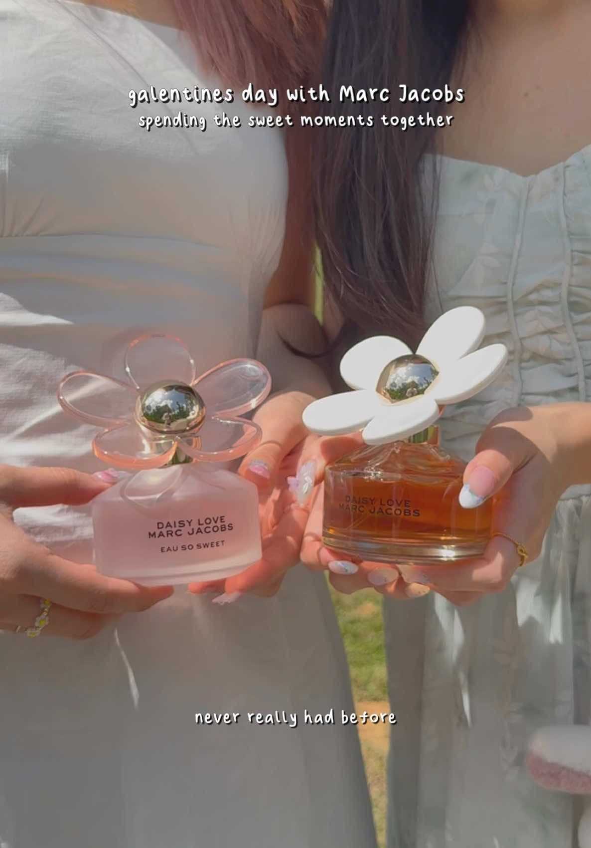 love spending time w my bestie this galentines and sharing the love w the sweet @marcjacobs 🫶🏻🌼 daisy love now has another version— eau so sweet lighter and fresher 💐 #MJdaisy #MJgalentines #marcjacobsfragrances #fragrances #perfumetok #fragrancetok 