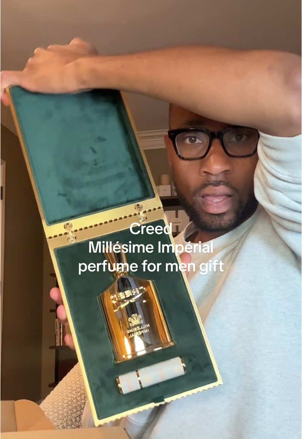 Oh wow … this Creed Millésime Impérial box is the perfect gift for men. Full bottle and a travel spray! Thank you @creedfragrance for the package! Note: This was sent to me. #giftsforhim #creedperfume #mensperfume #cologne #colognetiktok 