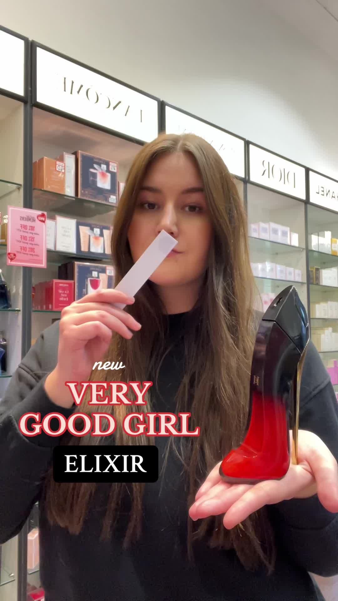 Completely obsessed with Very Good Girl Elixir by Carolina Herrera! ✨ This scent is pure luxury—sweet, sensual, and totally addictive. 💃🔥   Notes: 🍒 Top: Black Cherry, Bitter Almond   🌹 Heart: Tuberose, Rosewater   🍫 Base: Vanilla, Tonka Bean, Cocoa   A bold, seductive fragrance that lingers beautifully! 💖   #VeryGoodGirlElixir #CarolinaHerrera #PerfumeLover #FragranceAddict #LuxuryScent #PerfumeTok #CherryPerfume #SeductiveScents #FragranceCollection #ScentOfTheDay #PerfumeReview #Perfumista #SweetAndSexy #PerfumeAddict #GlamourFragrance #SensualPerfume #PerfumeObsessed #FeminineScents #FragranceOfTheDay