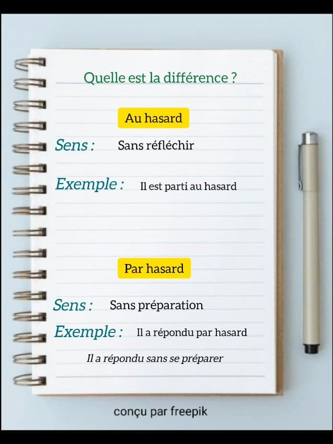 « au hasard » ou « par hasard » ??🤔 Je t'explique !