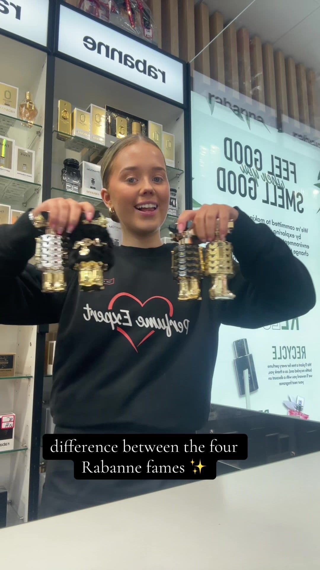 Check out all the different Fames we sell here at The Perfume Shop Coventry!🫧😙Come down and discover which one is right for you✨ #perfumetiktok #theperfumeshop #fyp #foryoupage #theperfumeshopcoventry #tpspeople #tpscoventry #rabannefame 