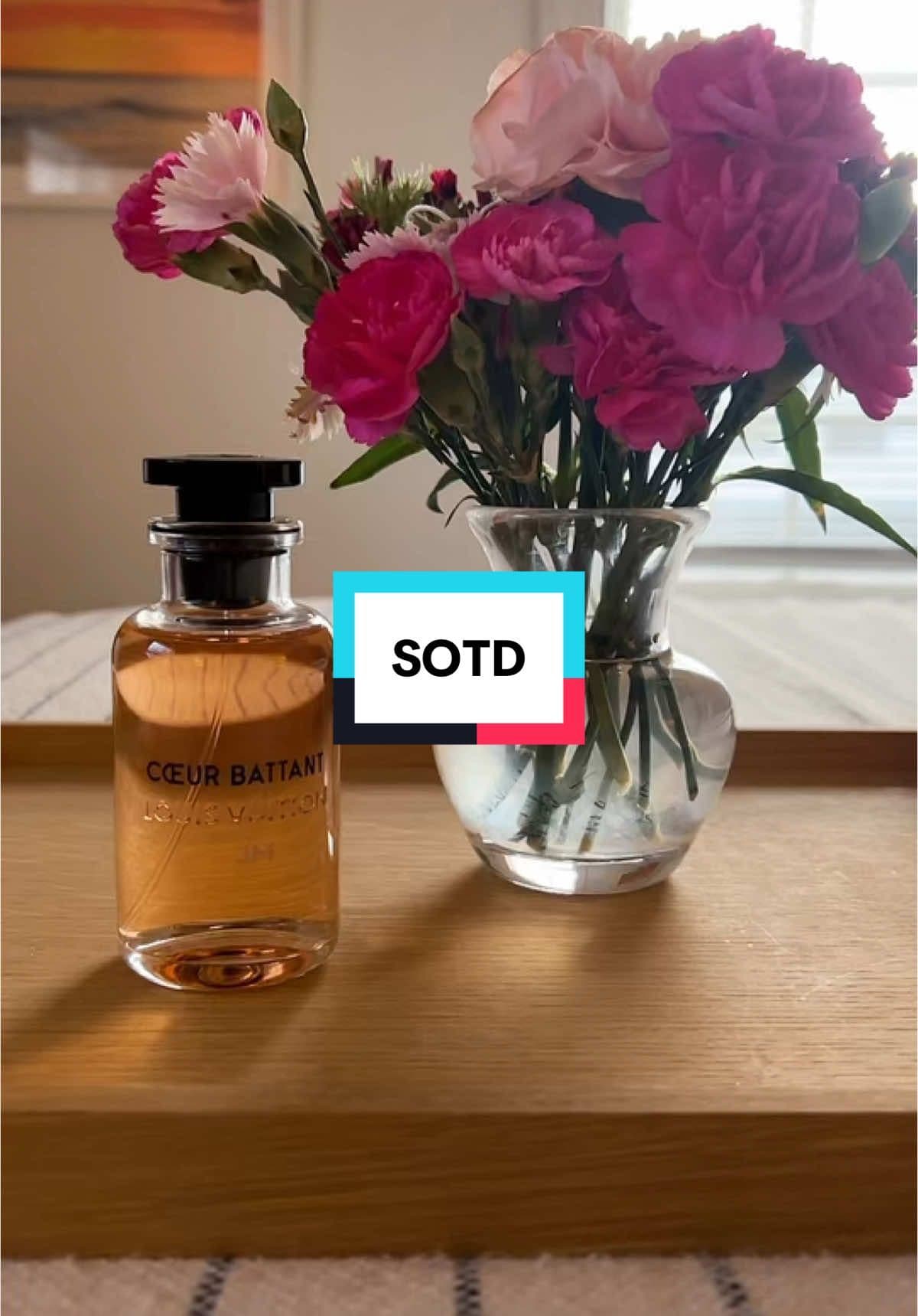 I was right - Pear, narcissus and jasmine. It’s beautiful! @Louis Vuitton #perfumetiktok #perfumecollection #perfumerecommendations #sotd #fyp #fragrancetiktok #louisvuitton #coeurbattant 