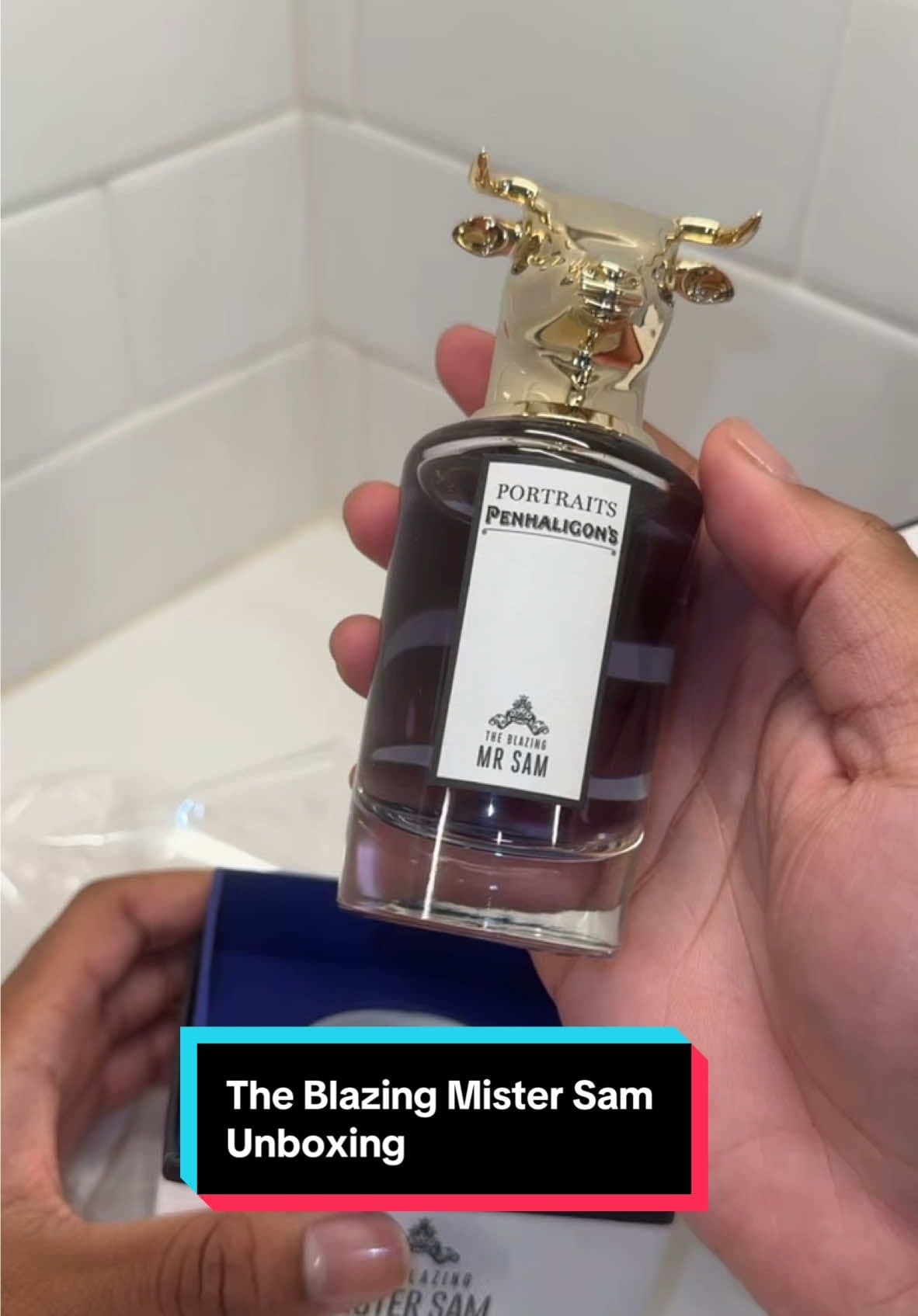 Unboxing The Blazing Mister Sam! Been wanting to get my hands on this for awhile🫡🔥#fyp #fypシ #cologne #colognetiktok #fragrance #content #penhaligons 