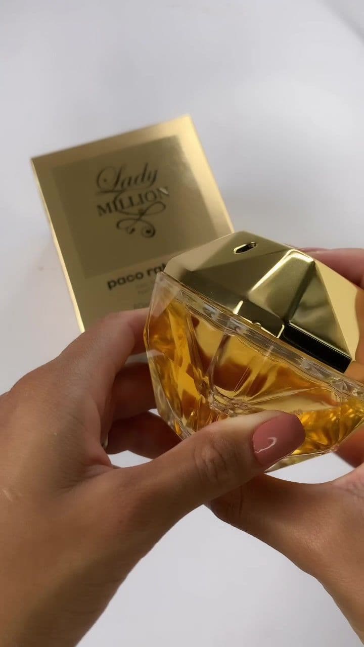 Unboxing com asmr do Lady Million ✨ 🍯💛 #asmr #perfumetiktok #perfumes #fy #ladymillion 
