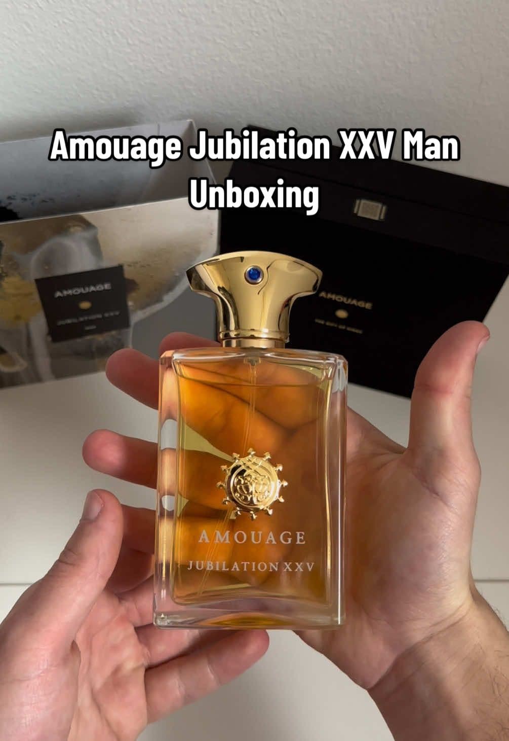 Unboxing of @AMOUAGE Jubilation XXV Man 🍯🍊🪵 #perfumetiktok #perfumes #f #perfumetok #fyp #amouage 