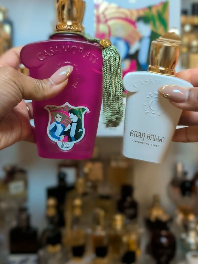 @Xerjoff Casamorati Gran Ballo is a sophisticated, long-lasting fruity floral gourmand with a standout white floral and a delightful creamy vanilla caramel dry down. It's a smoother, more elevated take on familiar sweet floral profiles like Juicy Couture and Gucci Gorgeous Gardenia. This is a captivating and addictive fragrance. Have you tried this?  #fragrancetiktok  #perfumetiktok #perfumes  #perfumereview #xerjoff #fragrancecollection 