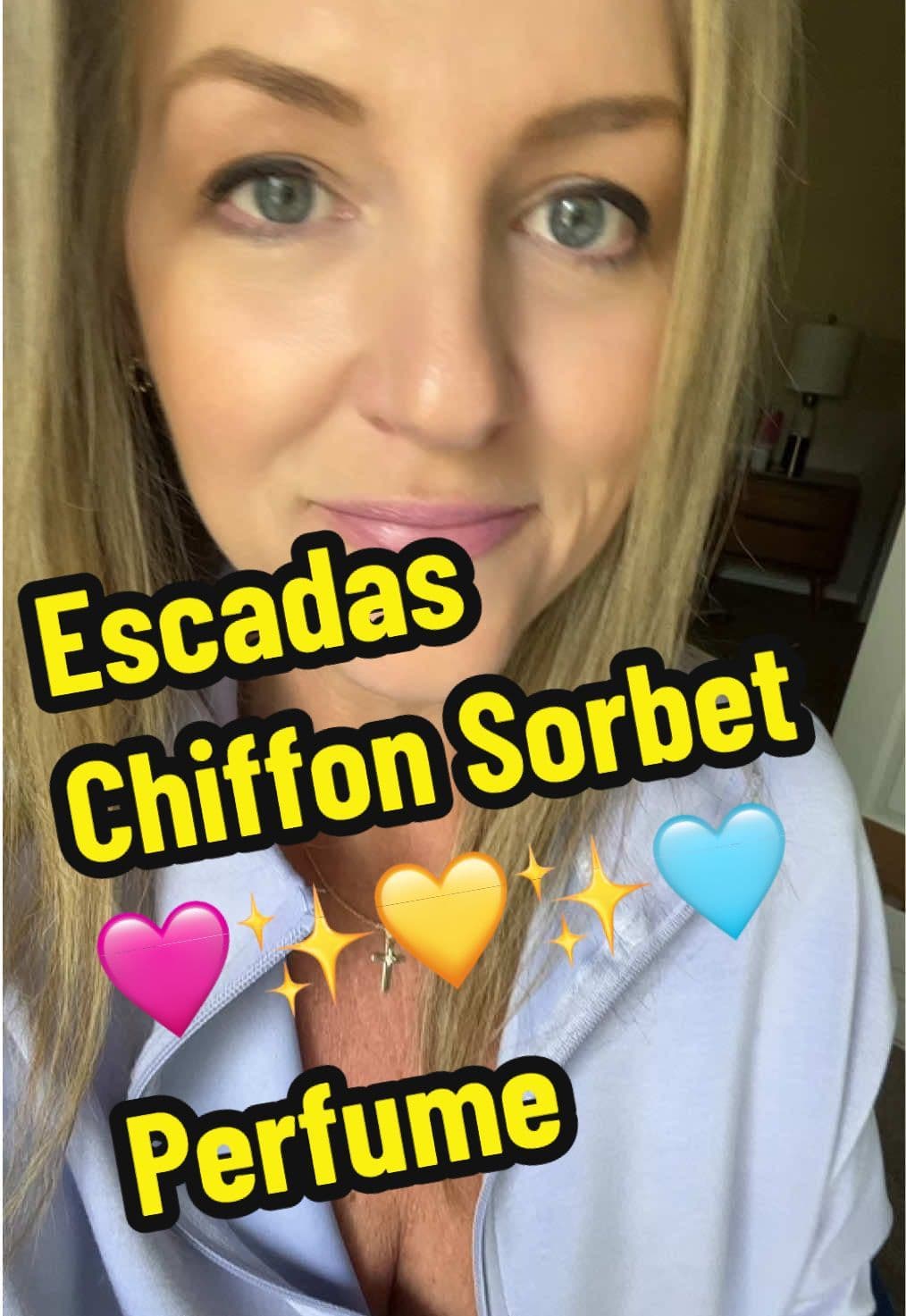 Escada’s chiffon sorbet perfume! Love her!🍬🩵🩷💛 #escada #escadaperfume #chiffonsorbet #beauty  #rossfinds  #fragrance #fragrancetiktok #fragrancetok #perfumetiktok #perfumetok #perfumereview   #fyp #fypシ #fypage #foryoupage #california 