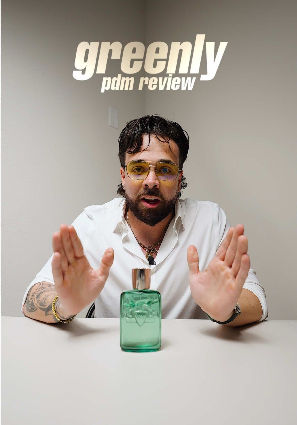 Is Greenley the most overhyped and overhated scent from PDM?🤨  A Green-based fragrance opens with crisp green apple, bergamot, and cashmeran, with a dry-down of oakmoss and amberwood. Fresh, clean, and sharp but not without controversy. it’s perfect for a daytime event, spring brunch, or garden wedding. Where would you wear Greenley? #fragrance #perfumes #fragrancetiktok #perfumetiktok #pdm 