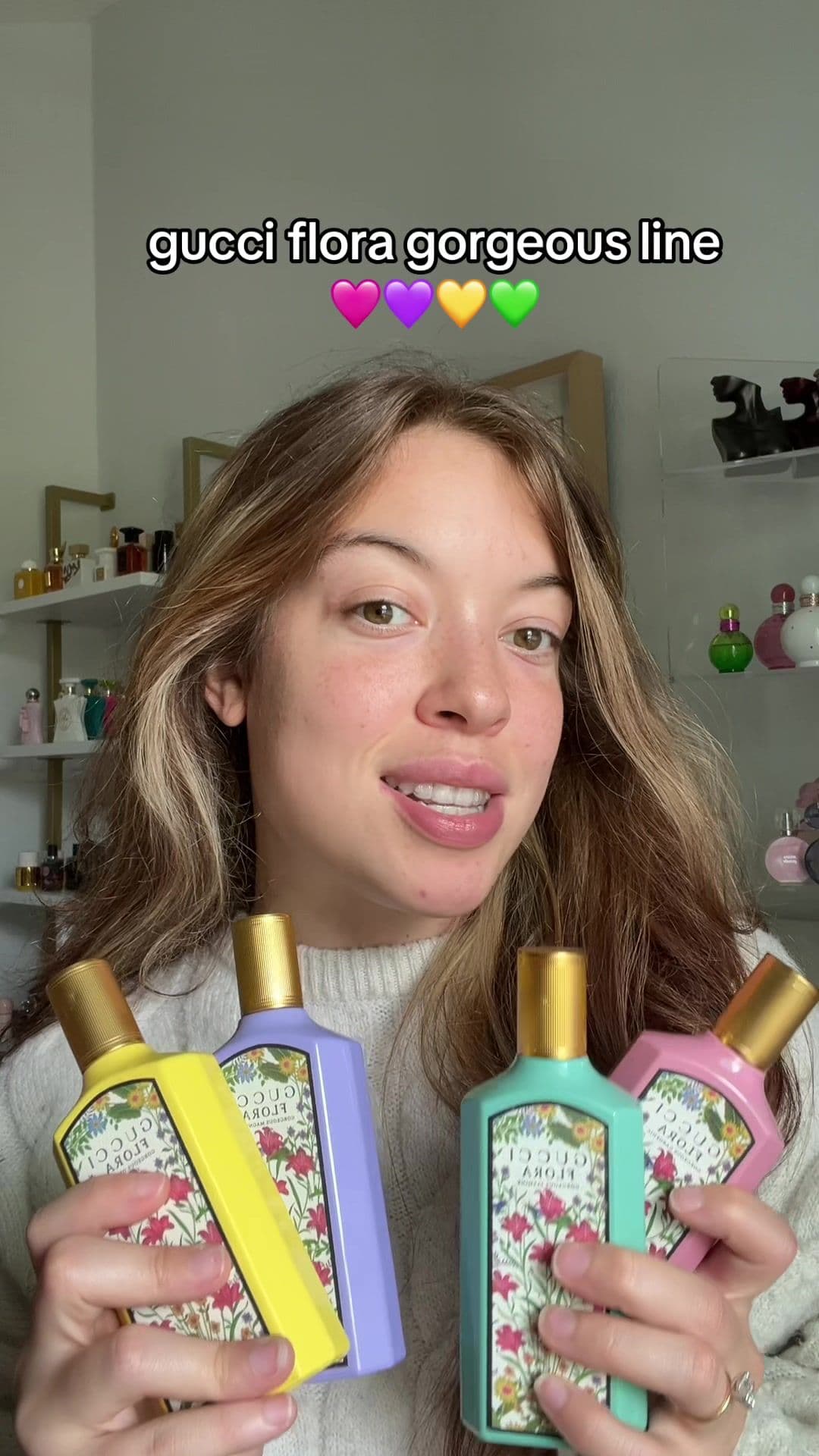 which gucci flora gorgeous scent is your favorite? #perfume #fragrance #fragrancetiktok #guccifloragorgeousgardenia #gucciflora #guccifloragorgeousorchid #guccifloragorgeousjasmine #guccifloragorgeousmagnolia 