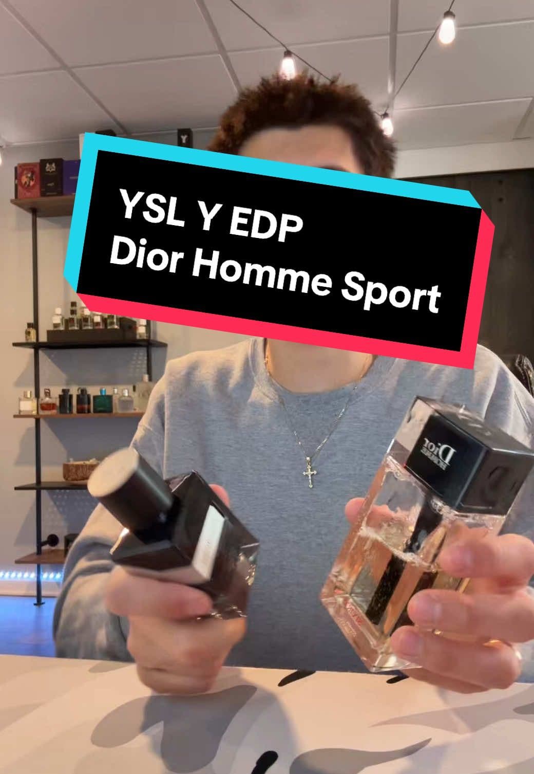 YSL Y EDP v Dior Homme Sport, two fantastic dumb reach masculine fragrances #fragrance #fragrances #diorhommesport #yslyedp #foryoupage #fyp 