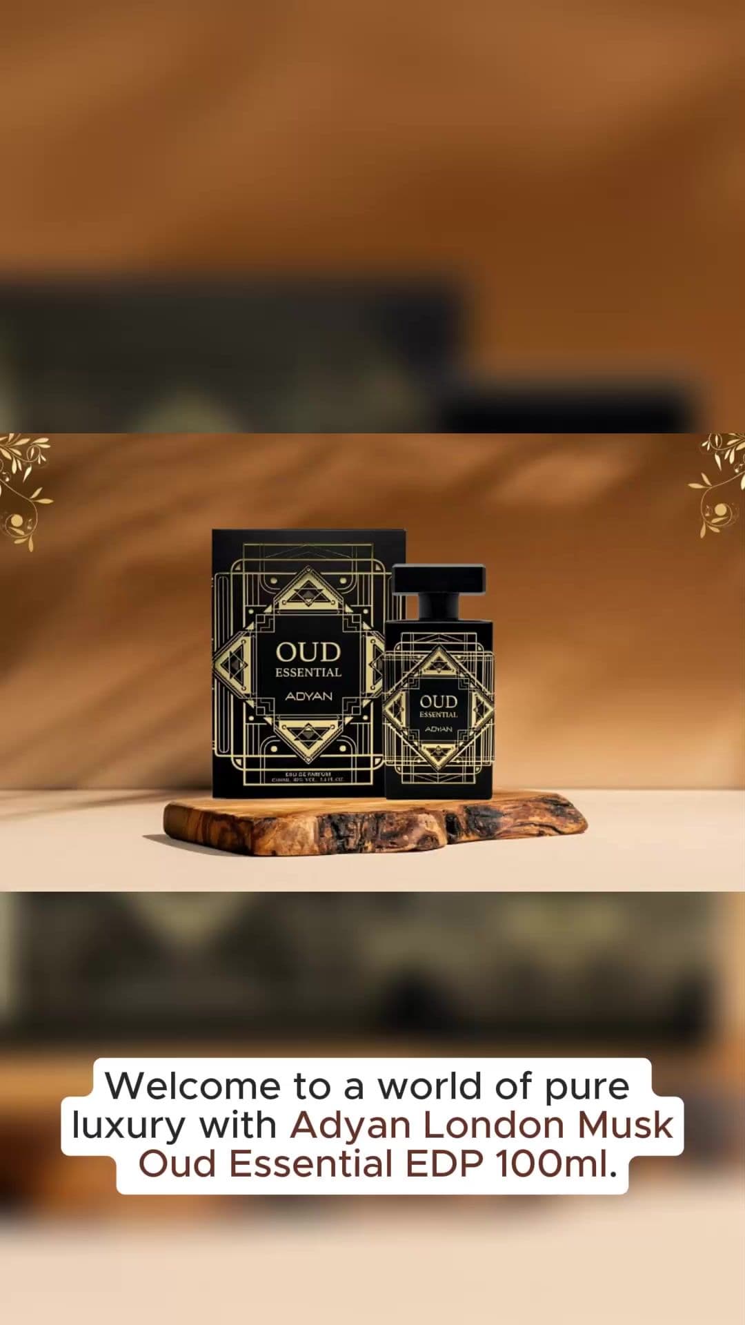 Adyan London Musk Oud Essential EDP 100ml - Luxury Oud Perfume with Saffron Agarwood & Patchouli Notes - Premium Unisex Fragrance