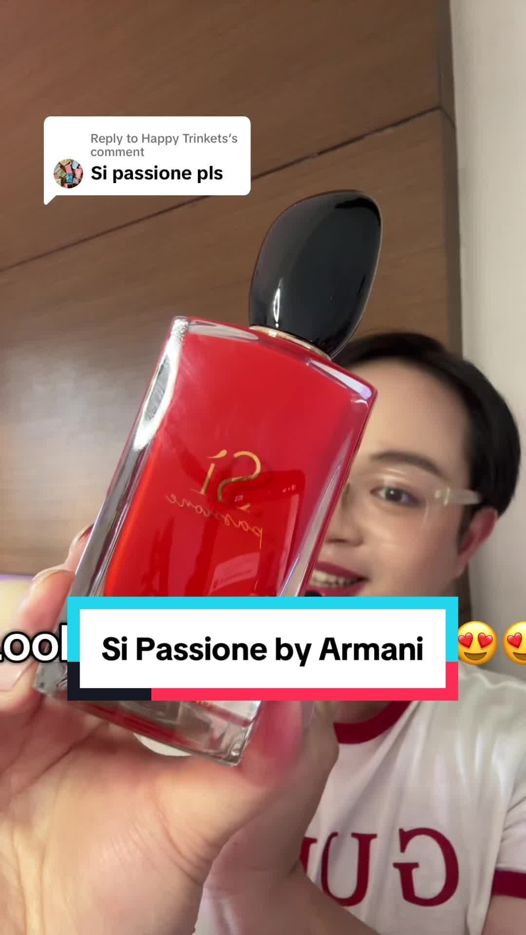 Replying to @Happy Trinkets Normally not the biggest fan of fruity fragrances but its ones like Si Passione by @Armani beauty that make it to my roster for their flirty appeal. Have you tried this? #fyp #foryou #foryoupage #perfume #perfumetiktok #perfumetok #pabango #designerperfume #designerfragrance #fraghead #fragrance #fragrancetiktok #fragrancetok #armanisipassione #sipassione #dateperfume #fruityperfume #perfumerecommendations 