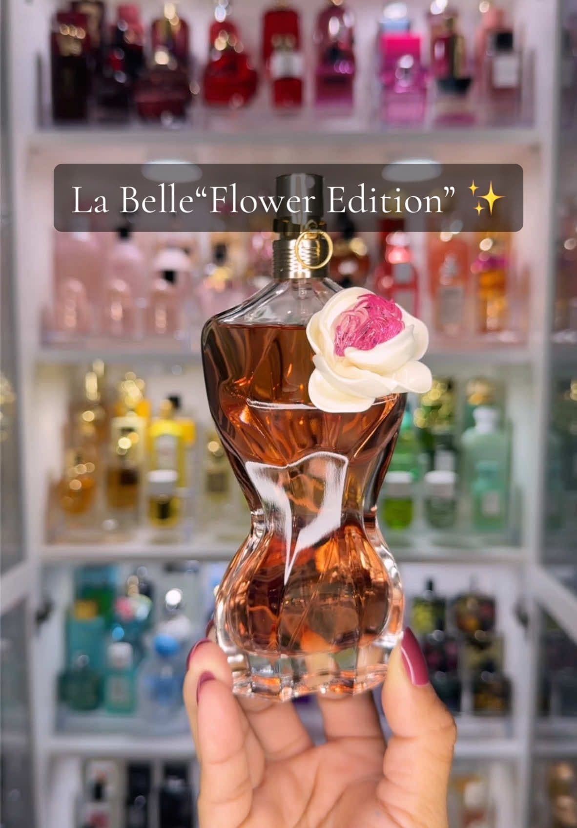 I’ve been in a fruity floral mood lately, so my recent purchases have been a lot of sweet fruity & floral fragrances ✨ This one is beautiful, it’s warm & sweet but has a bright floral touch…not to mention the bottle is GORGEOUS 😍✨ #jeanpaulgaultier #labellefloweredition #jpgfragrance #fragrance #perfect #perfume #fyp #summerperfume #springperfume 