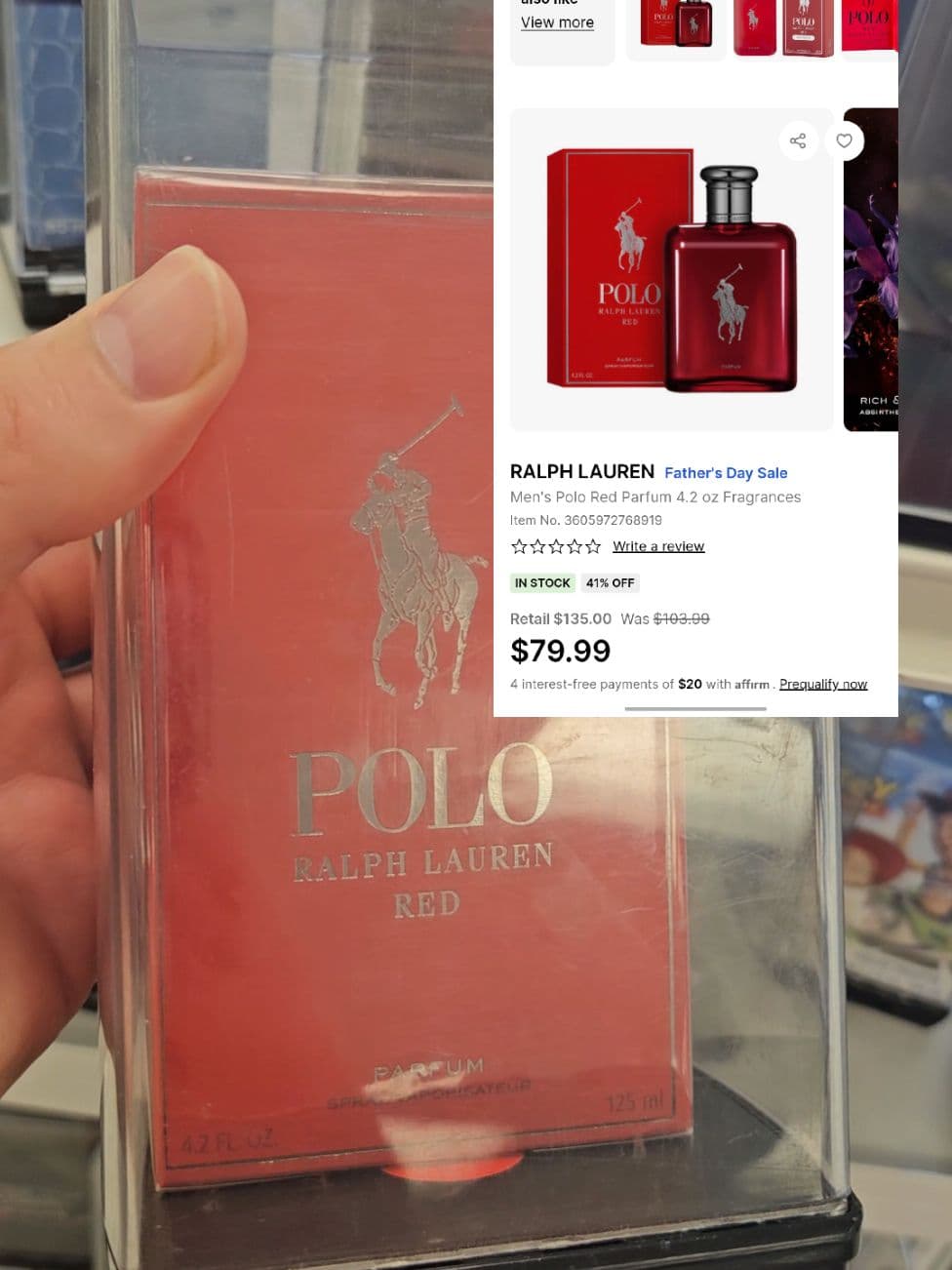 super cheap polo red parfum version at ross dress For less grest gift for father's day #fragrancetiktok #fragranceshopping #cologne #perfumetiktok #rossfinds 