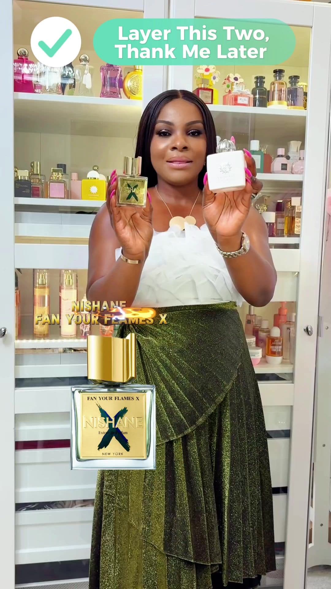 THE layering combo you didn’t know you needed- @nishaneperfume Fan Your Flames X + @AMOUAGE Love Tuberose = smoky coconut, creamy white florals & intoxicating warmth. It’s giving grown woman luxury, barefoot sunsets, and soft but powerful seduction. Sweet, spicy, unforgettable. Would you wear this? @Adetoun| Styling| Outfit Inspo influenced the skirt @Rantimimua with the flawless beat #PerfumeTok #ScentLayering #FragranceCombo #FanYourFlamesX #LoveTuberose #LuxuryPerfume #FragranceTok #FYP #GourmandPerfume #PerfumeLovers #PerfumeTiktok #LayeringPerfumes #FragranceReview #NichePerfume #ScentOfTheDay #SmellGoodFeelGood #PerfumeInspo #FragranceOfTheDay #LuxuryFragrance #ViralPerfume #Perfumetokrecommendations #NishanePerfume #AmouageFragrance #FragranceContent #ForYou #ForYouPage