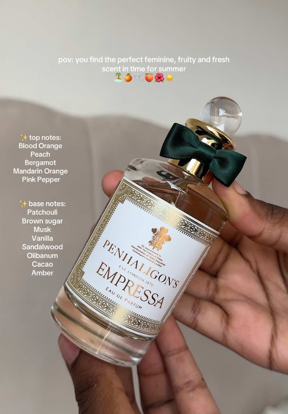 Replying to @yemifuja lasted over 12 hours on me yesterday! she’s been on my list for a while and I’m so obsessed🎀🫧💞@Penhaligon’s  #newfragrance #perfumetiktok #fragrancetiktok #penhaligons #perfumeunboxing #fragrancetok #perfumetok #empressapenhaligons 