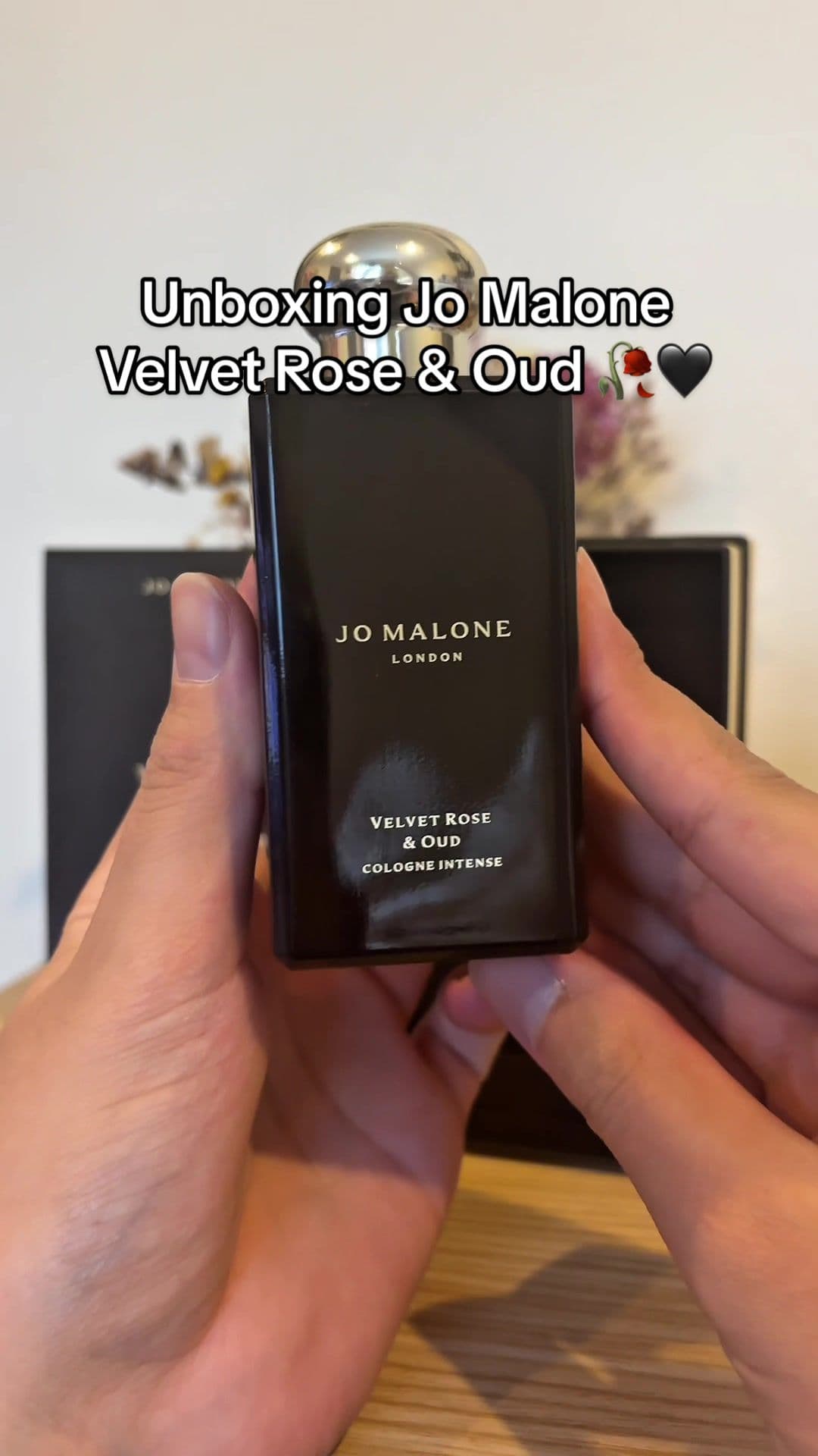 ✨Unboxing @Jo Malone London Velvet Rose & Oud 🥀🖤 Dark. Decadent. Divine. 🖤 A velvet rose blooming in shadow, wrapped in smoky oud and warm clove. It’s giving midnight luxury in a bottle. #jomalone #jomalonelondon #velvetroseandoud #fragrancetok #perfumetok #unboxingperfume #roseperfume #oud #cologne #perfumecollection 