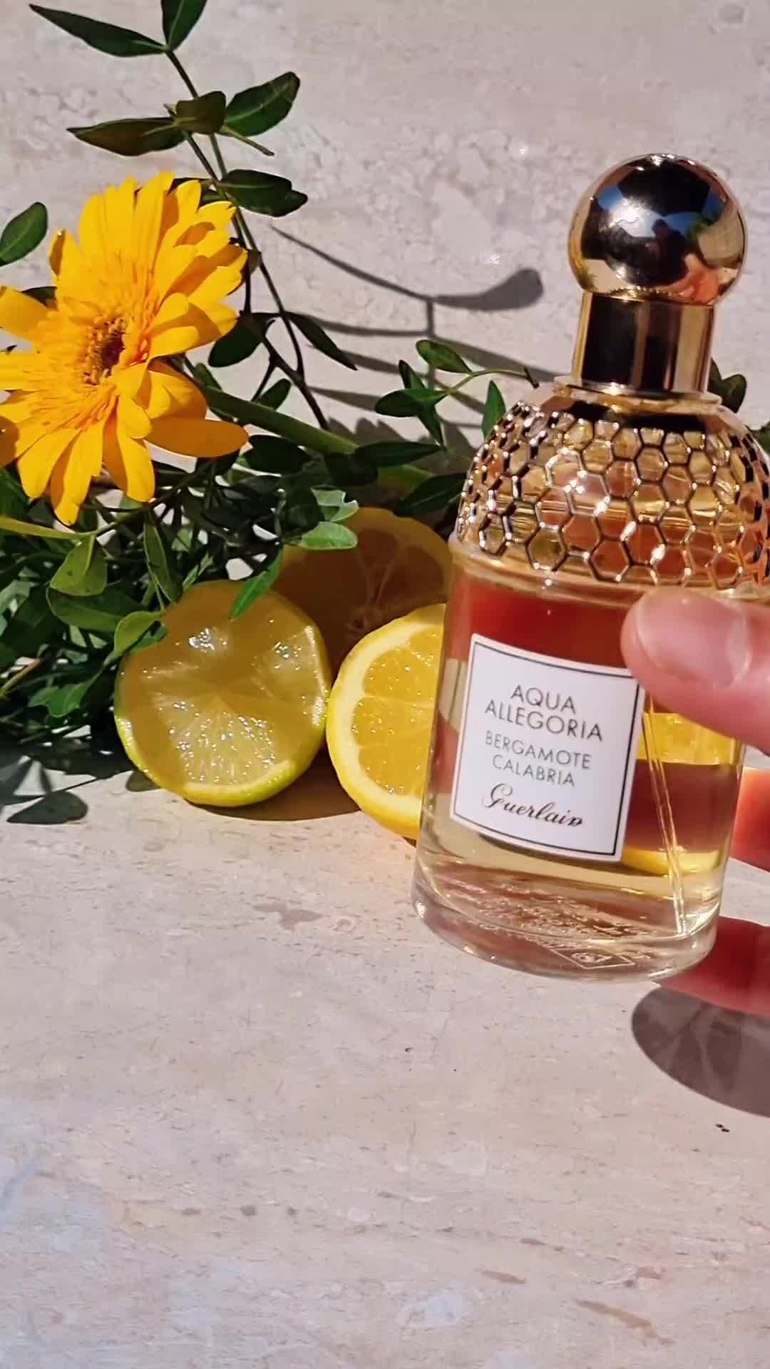 Bring on Summer ☀️  Guerlain Aqua Allegoria Bergamot Calabria is a radiant citrus splash that feels like a summer escape in a bottle .  It opens with bright, juicy bergamot and lemon, softened by green tea and a whisper of spice. Light, fresh, and naturally elegant  this scent is all about effortless joy and clean sophistication. Perfect for warm weather,it shines in spring and summer, whether you're heading to brunch, the beach, or just chasing the sun.  The perfume gives you 3–5 hours  a fresh burst that’s more about the vibe than the staying power. Uplifting, clean, carefree, get ready to feel the sunshine 🌞  I have a few of these guerlain ones just for the hot months  #fragrances #smellgood #feelgood #perfumeperfumetiktok #perfume #perfumeaddict #summerfragrance #guerlain #guerlainaquaallegoria 