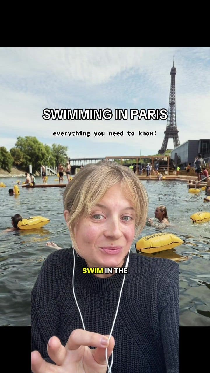 Will you be swimming in the seine this summer in Paris? Here’s everything you need to know!  #fyp #french #france #europe #paris #seine #travel #paristravel #paristraveltips #parisexplore #thingstodoparis #parisguide 