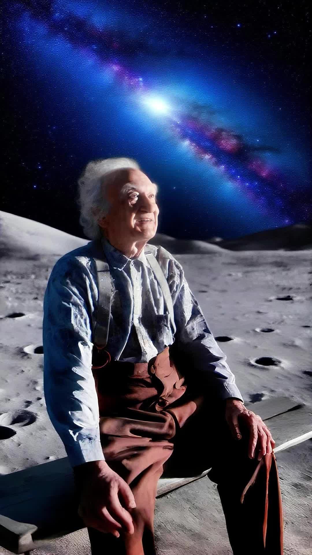 The girl tried to view the moon through a telescope, when she zoomed in she found… #themoon #telescope #moon #film #filmtok #movietok #movies #fyp #usa 