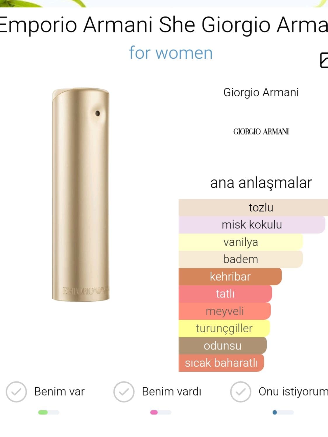 her güne bir parfüm  Armani Emporio she   #parfümönerisi #parfümchallenge *Reklam değil tavsiye 