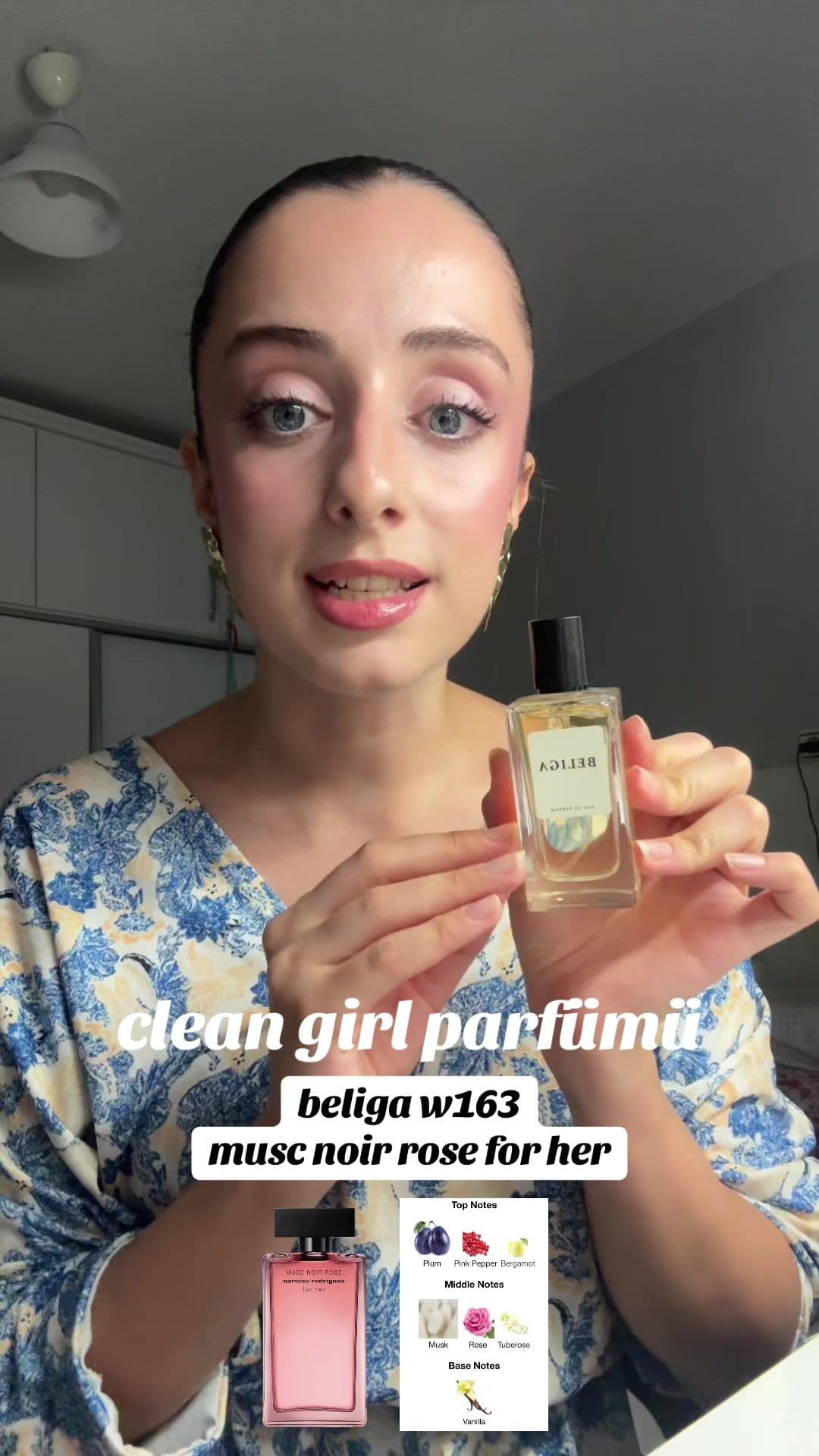 siyah erik, misk ve gül🩷 kendim aldım reklam yoktur.. inanılmaz güzel tertemiz bir parfüm.. temiz bir gül kokusu gül suyu gibi değil merak etmeyin. Narciso parfümlerini sevmiyorum çok basit çok miskli ve beğenime uymuyorlar ama bunu çok seviyorum🩷🌹mecburen #reklamm yazıyorum… @beliga #beliga #muscnoirroseforher #perfumerecommendations #parfümtiktok #yeniparfümler #keşfetbeniöneçıkar #perfumehaul #fypage #cleangirlscents #creatorsearchinsights #beligakargosu #beligayeniçıkanparfümler 