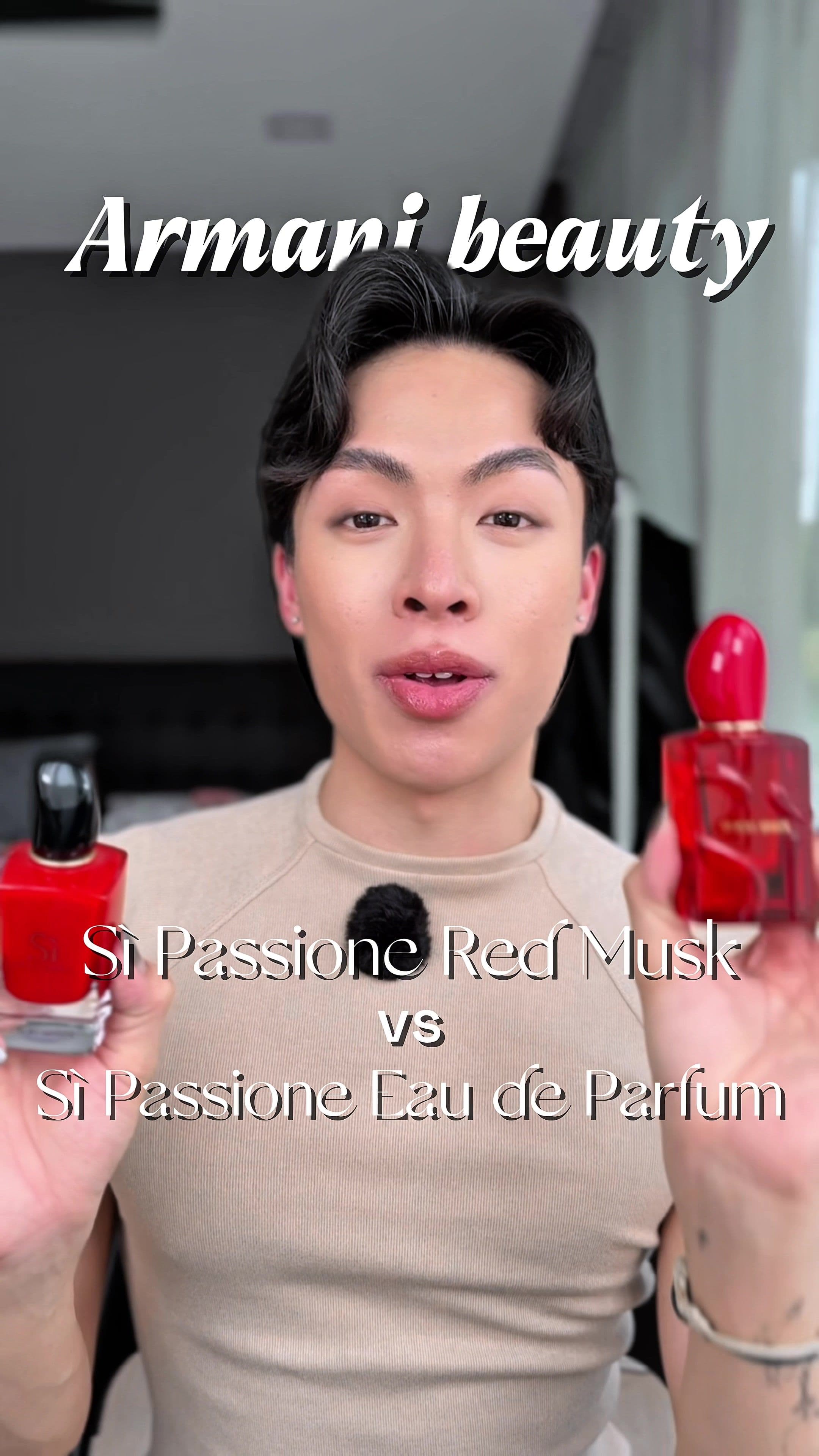 Let's compare the classic Sì Passione EDP to the newest addition to the Sì fragrance line, the Sì Passione Red Musk! I love that the Red Musk is a bouquet of fruity florals with a musky twist – perfect for our hot Malaysian weather. If you love smelling approachable yet sexy, you definitely need to check this fragrance line out. Available in stores today! #Armanibeauty @Armani beauty  #ArmaniSi #ArmaniFragrance #perfumetiktok #fragrancetiktok #perfumerecommendations 