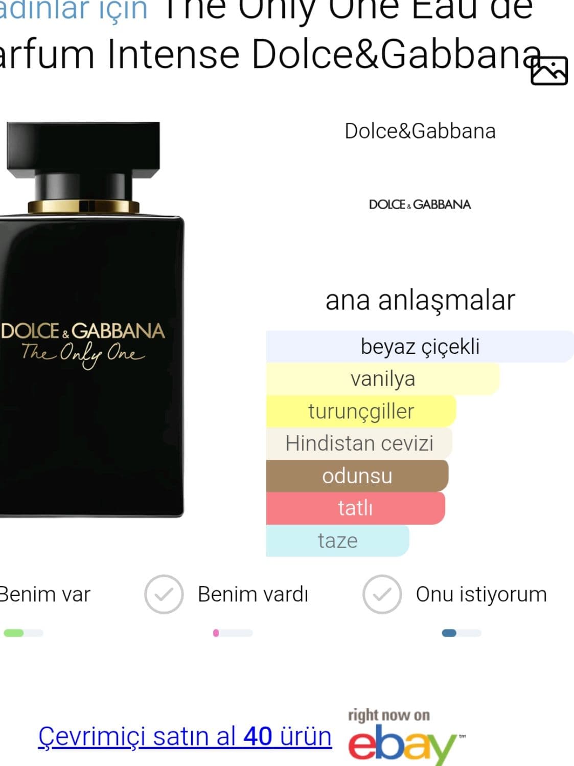 her güne bir parfüm önerisi  PART 5 dolce gabba the only intense *reklam değil tavsiye 