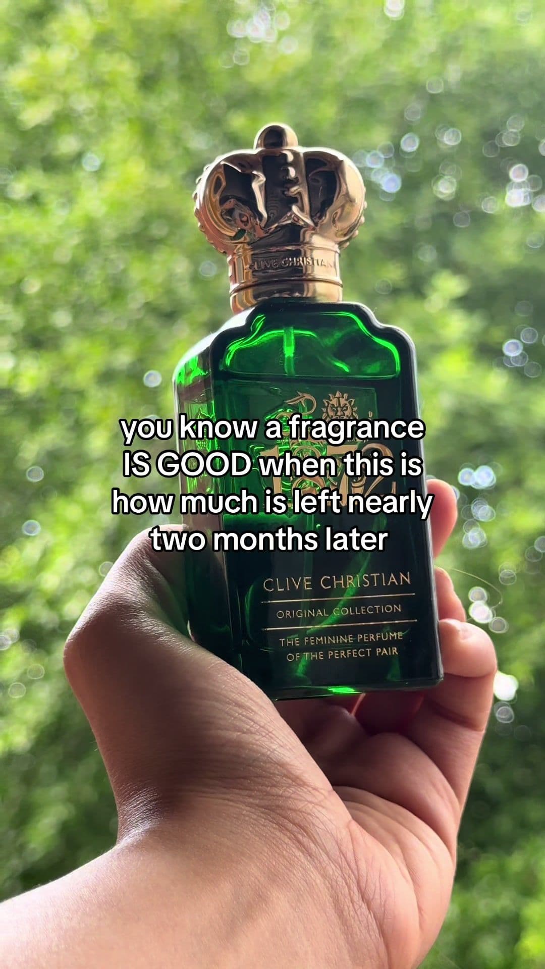 It’s been used like water & I’ve been trying to keep this on the lowkey but this is my magnet for conversations. It’s SO complex & clean BUT SO EXPENSIVE 😭😭 #fyp #signatureperfume #niche #clivechristian #1872 #perfume #fragrance 