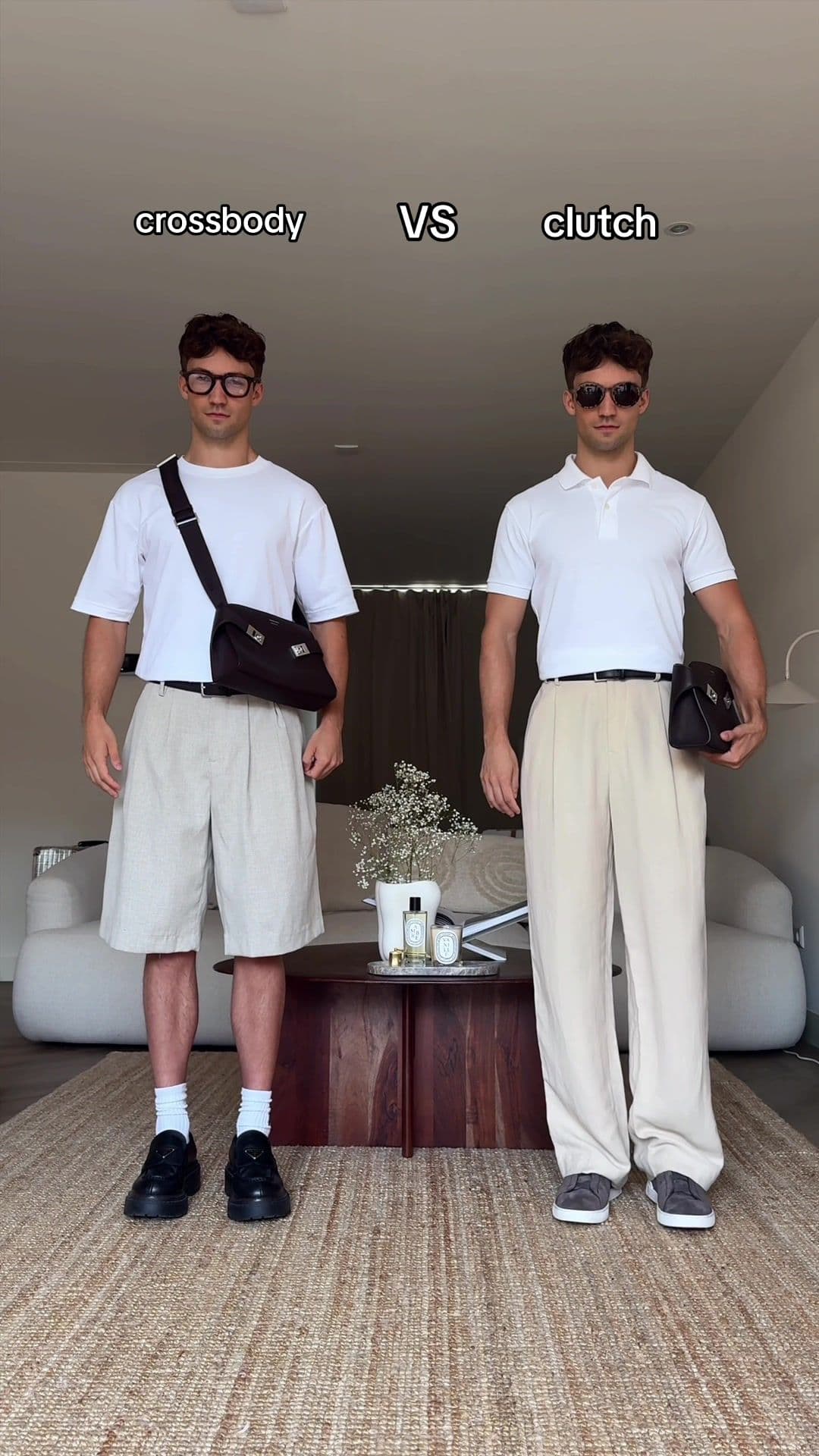 Crossbody bag OR clutch outfit? 💼 Save the styling hack for later #ferragamo #fashionhacks 