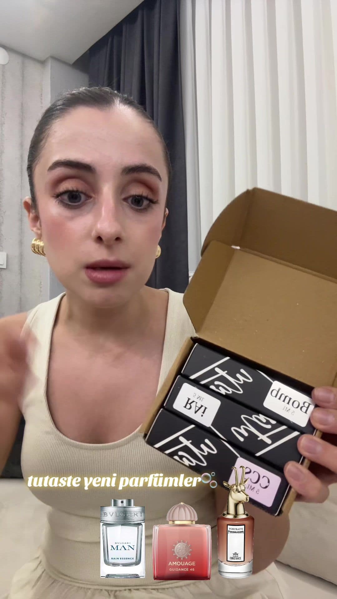 #ürüngönderisi bunlar sanırım yeni çıkacak olan parfümler bilmiyorum. Bazıları aslında var. Sorarsanız kodlarına bakıp yazmaya çalışacağım. Rain essence kodu RAİ, changing constance CCS reklam yoktur ürünler marka tarafından deneyimlemem için hediye olarak gönderilmiştir.@Tutaste   #rainessence #guidance46 #changingconstance #tutastekargosu #tutasteyeniparfümler #özelparfüm #tutasteyeniçıkanlar #tutasteerkekparfümönerisi #tutastekadınparfümönerisi #yazparfümü#keşfetbeniöneçıkar #viraltok #perfumerecommendations ##yeniparfümler #perfumehaul #fyppppppppppppppppppppppp #parfüm #perfumetok #perfume #perfumehaul #summerfragrances #dupe #tutaste #beliga #muscent #kokumutfağı #fypage #fypシ゚viral🖤tiktok #contentcreator   #rgfragrances #kokumutfağı #muscentparfümönerileri #kokumutfağıparfümönerileri #gourmandscents #vanilyalıparfümler #vanilyalıparfüm #cleangirlkokusu #cleangirl #cleangirlscents #parfümönerileri #parfümtavsiyesi #guidance #tutasteparfümleri