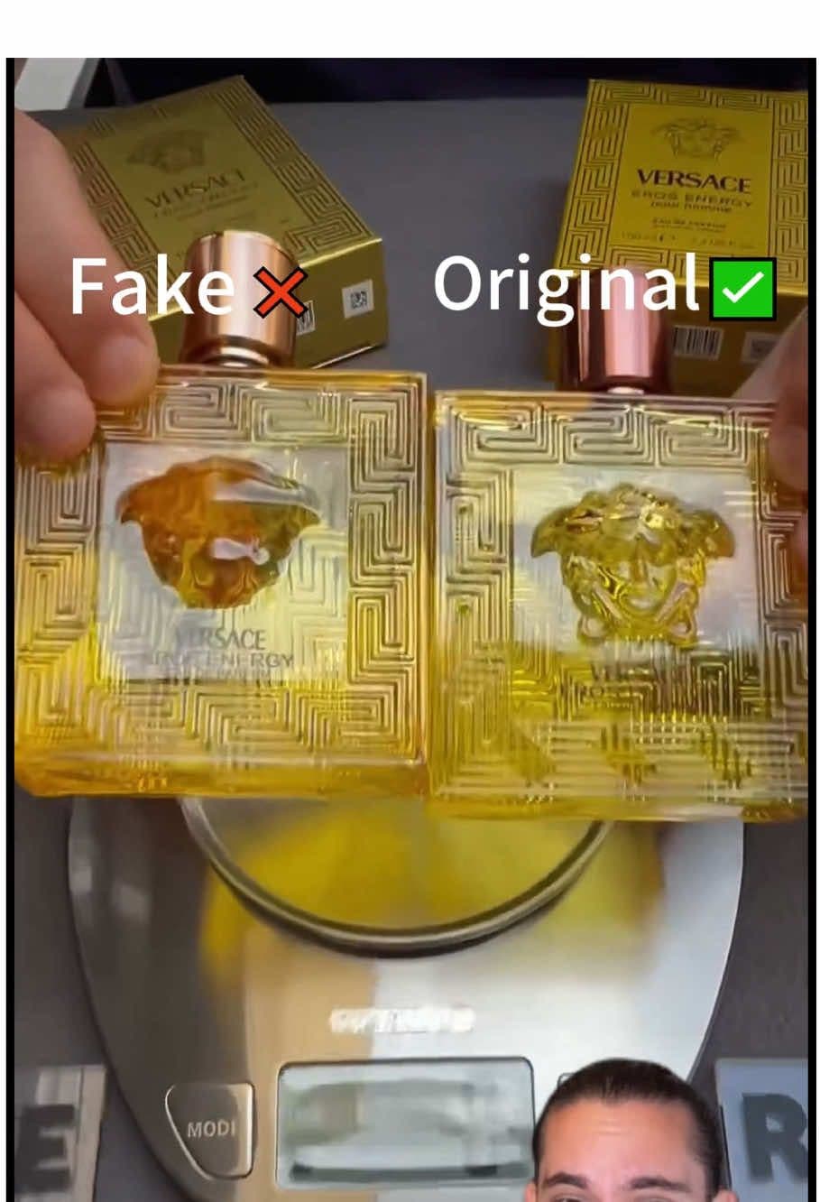 Minyak Wangi Fake 🆚 Real Versace Eros Energy#perfume #wangian #versace #fake 