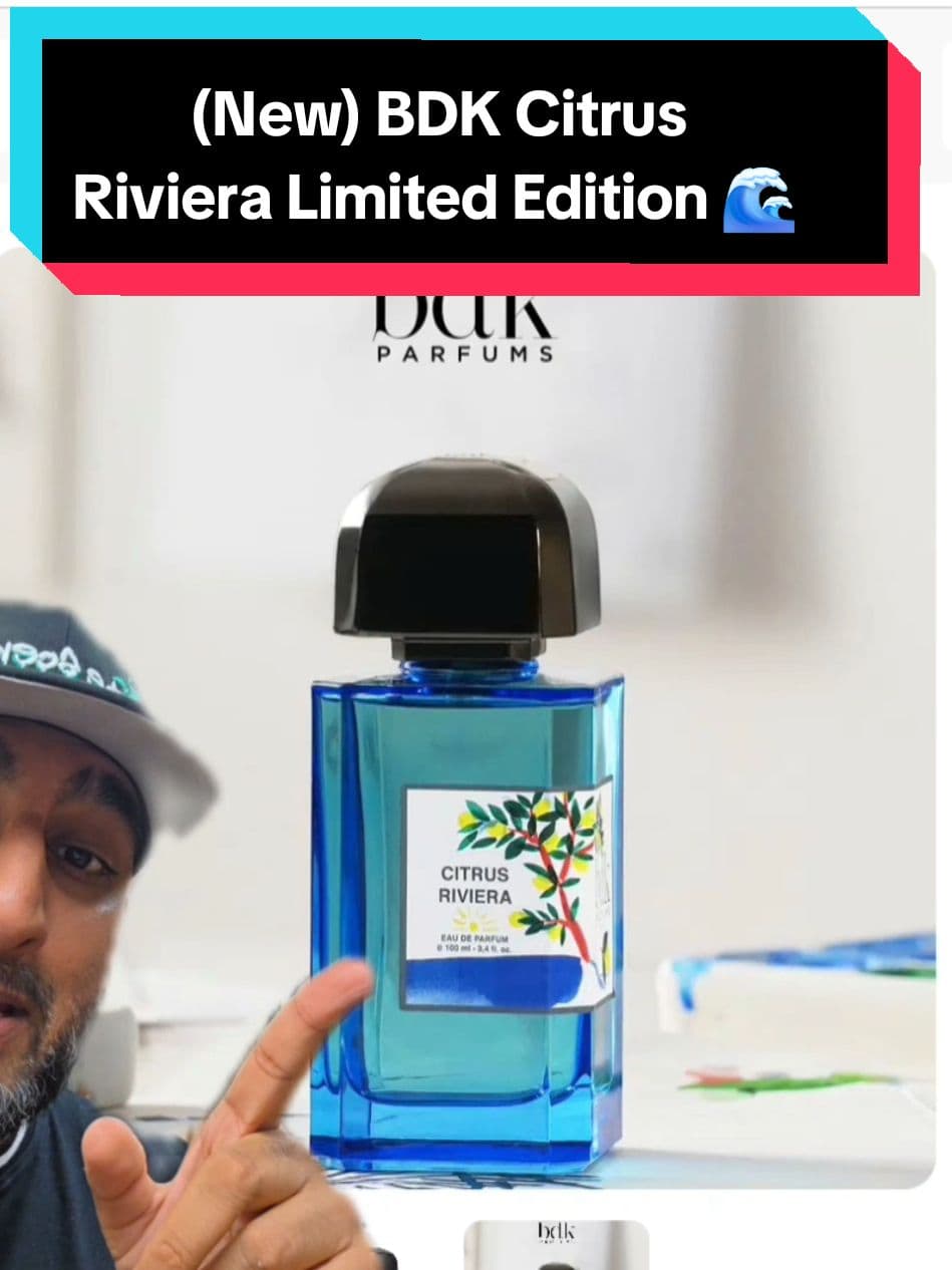 Upcoming Fragrance! 📢  BDK Citrus Riviera Limited Edition 🔥 The original Citrus Riviera is a phenomenal fragrance that I fell in love with, those strawberry notes are astonishing and it's somehow aquatic. It blows your mind to see the quality of these fragrances! Now this limited edition one does seem a little bit more jam-packed, I'm hoping that it's going to be a little bit more better performing and a little bit more darker scent, but with an aquatic touch. Neroli, lemon, musk and vetiver are just some of the notes!  I am looking forward to this!  Let me know in the comment section what fragrances are you wearing today and have you guys heard of this new release from BDK perfumes, Citrus Riviera Limited Edition! 🔥 #perfumetiktok #fragrancetok #bdk #bdkperfume #summerfragrance 
