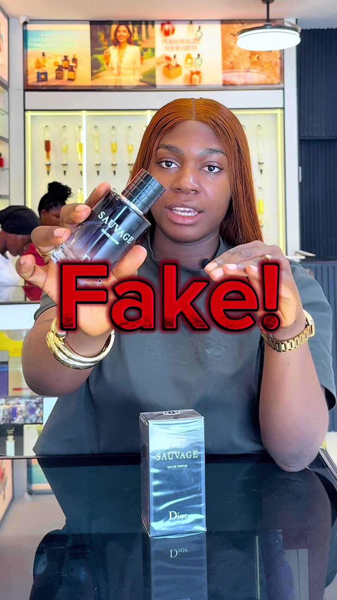 Fake vs original Sauvage Dior perfume  #perfumetiktok #perfumes 