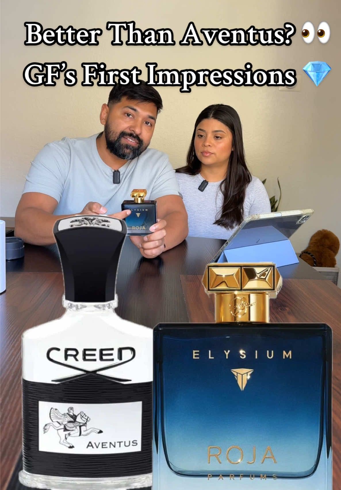 Better than Creed Aventus? 👀 Honest review + my GF’s first impressions of Roja Elysium 💎 No hype, just real reactions. #FragranceTok #RojaElysium #CreedAventus #HonestReview #FragranceCommunity